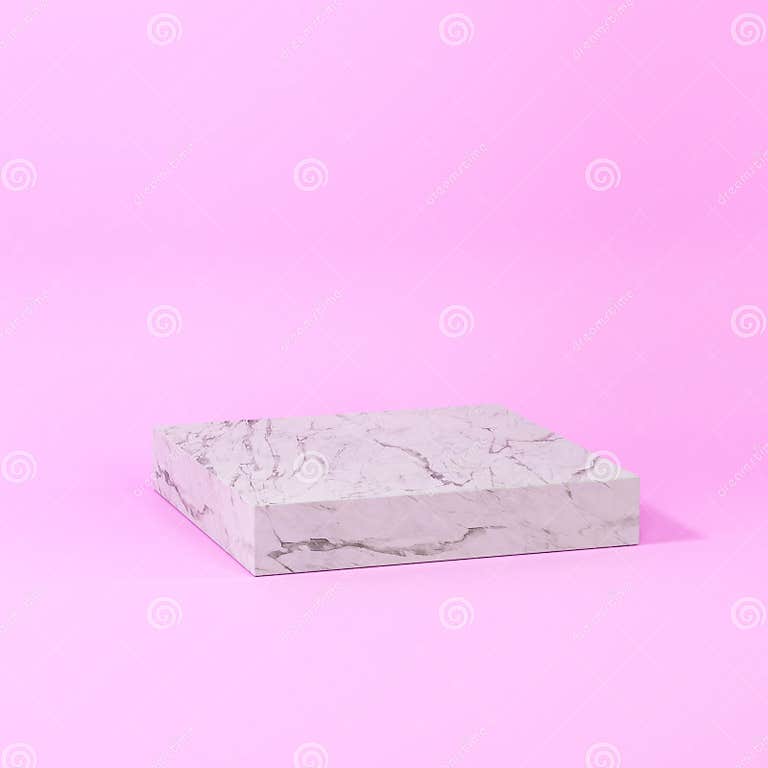 Square Platform with Solid Color Background, 3d Rendering Stock ...
