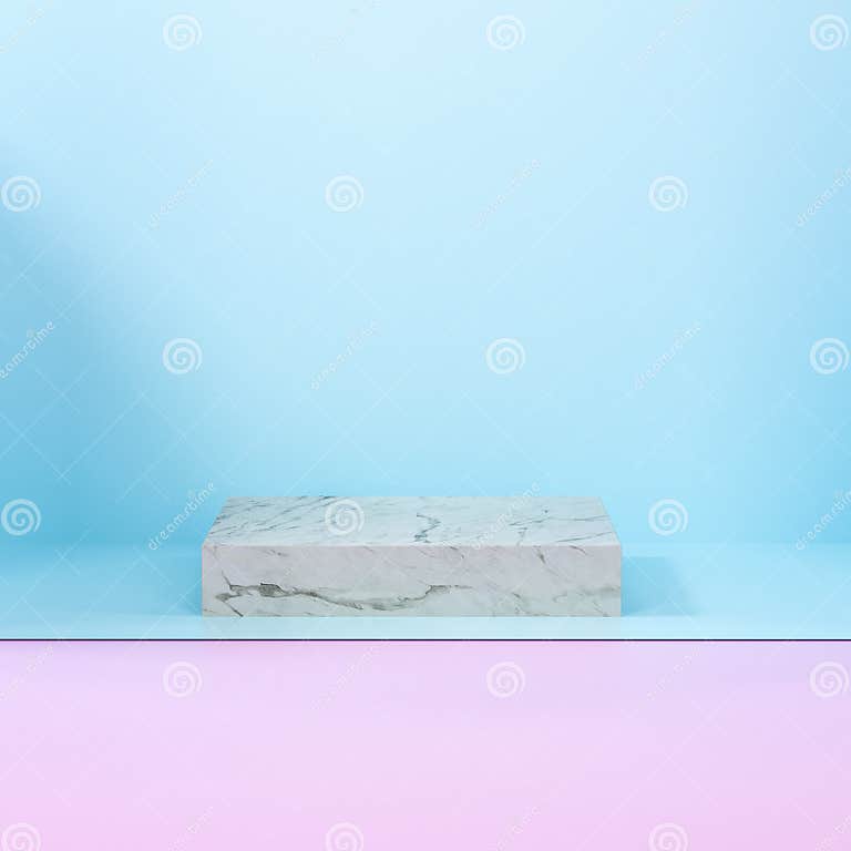 Square Platform with Solid Color Background, 3d Rendering Stock ...