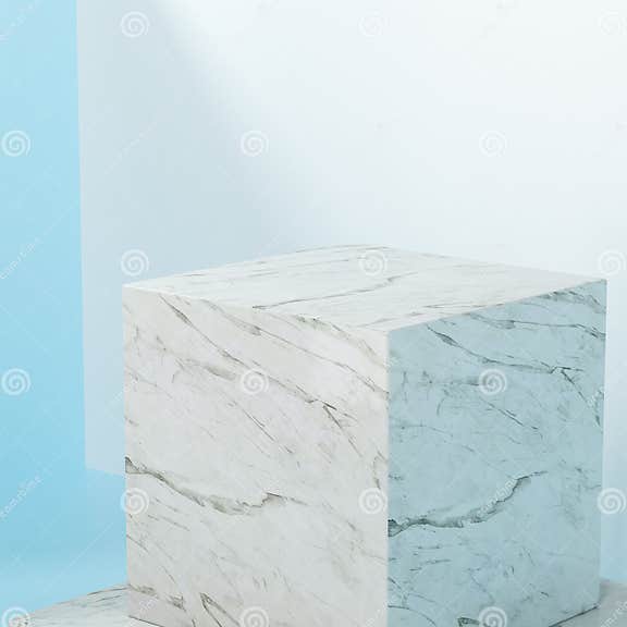 Square Platform with Solid Color Background, 3d Rendering Stock ...