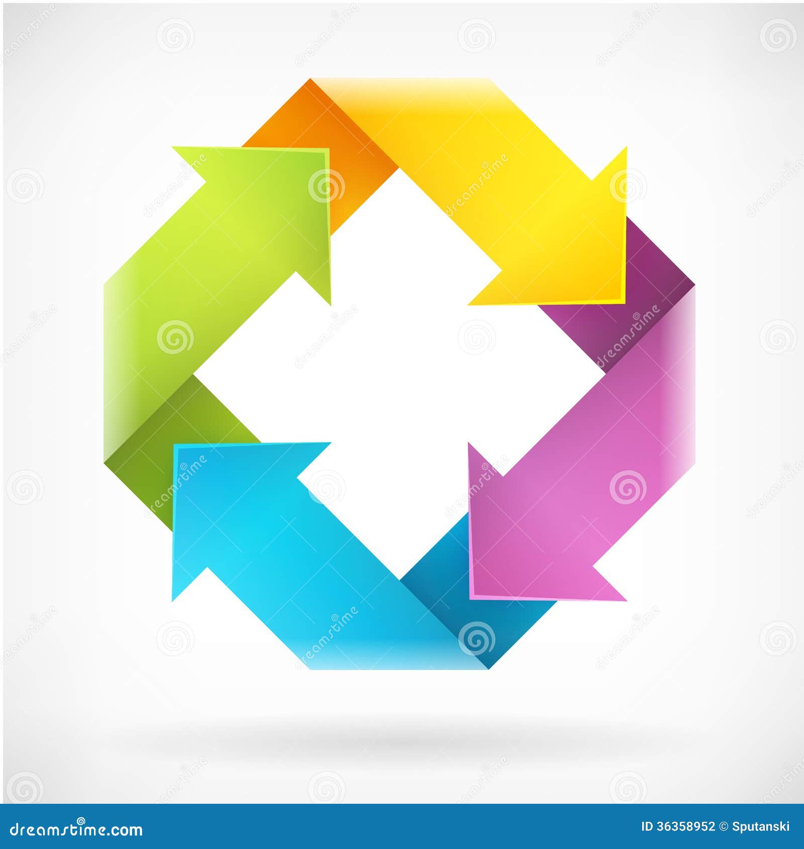 Square Rotate Arrow Colorful Logo Template Stock Vector ...