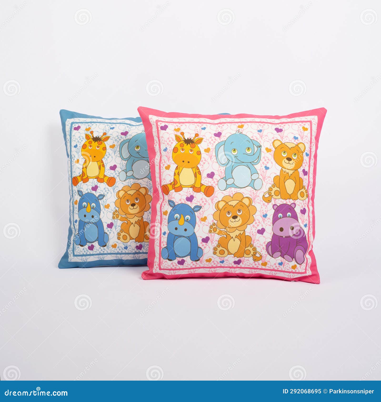 Children S Decorative Pillows on White Background Stock Image Image of vibrant, comfort 292068695
