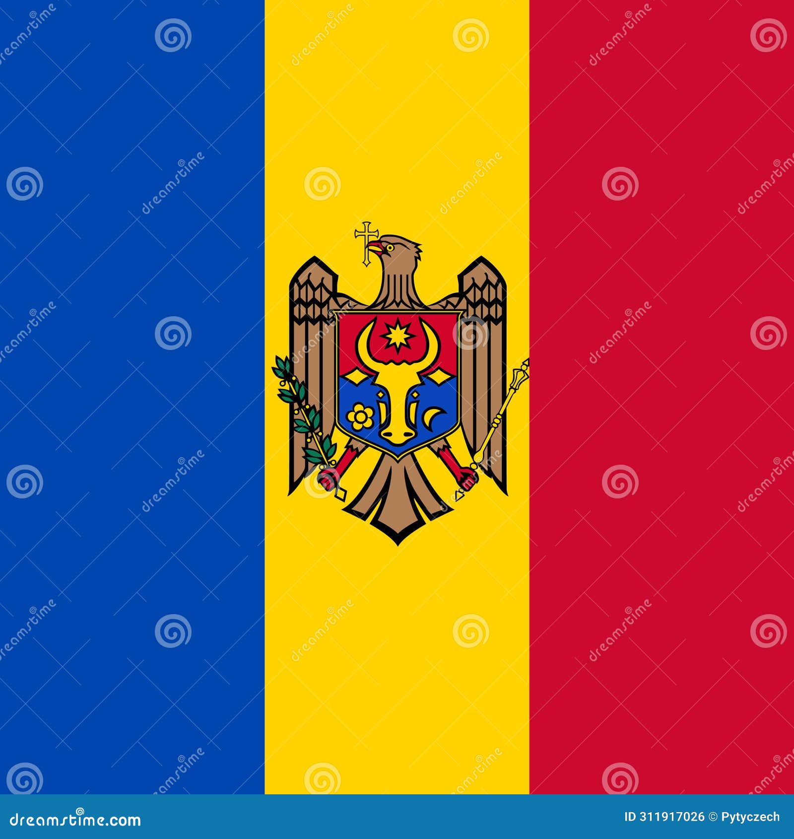 square  flag of moldova