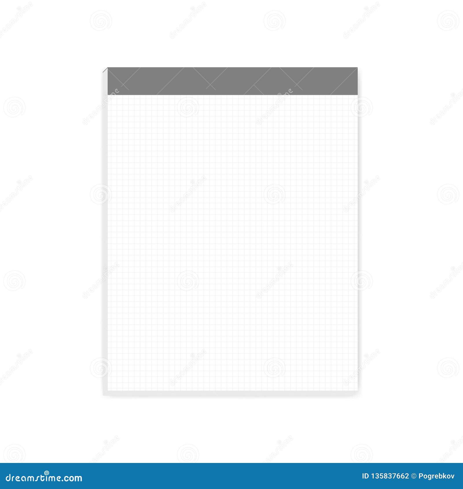 Download Squared Note Paper Block With Tear Off Sheets Letter Size Mock Up Stock Vector Illustration Of Block Realistic 135837662