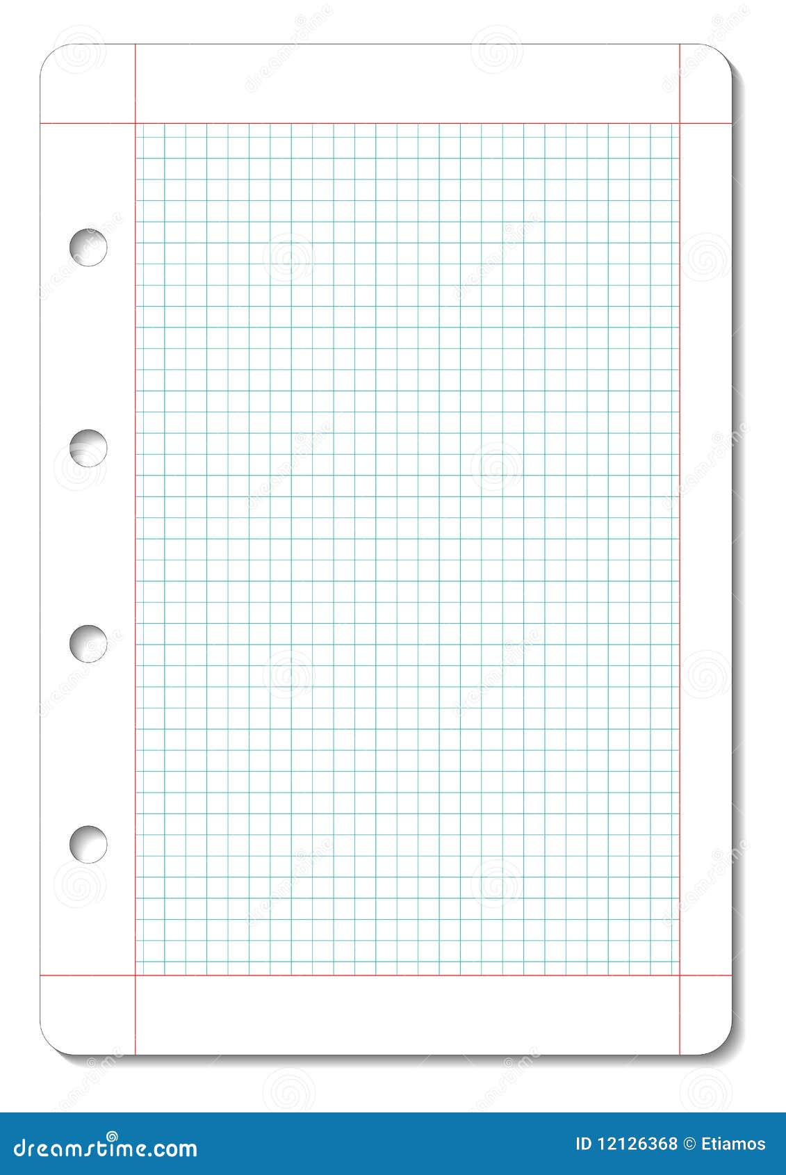 Squared paper stock vector. Illustration of school, gray 12126368