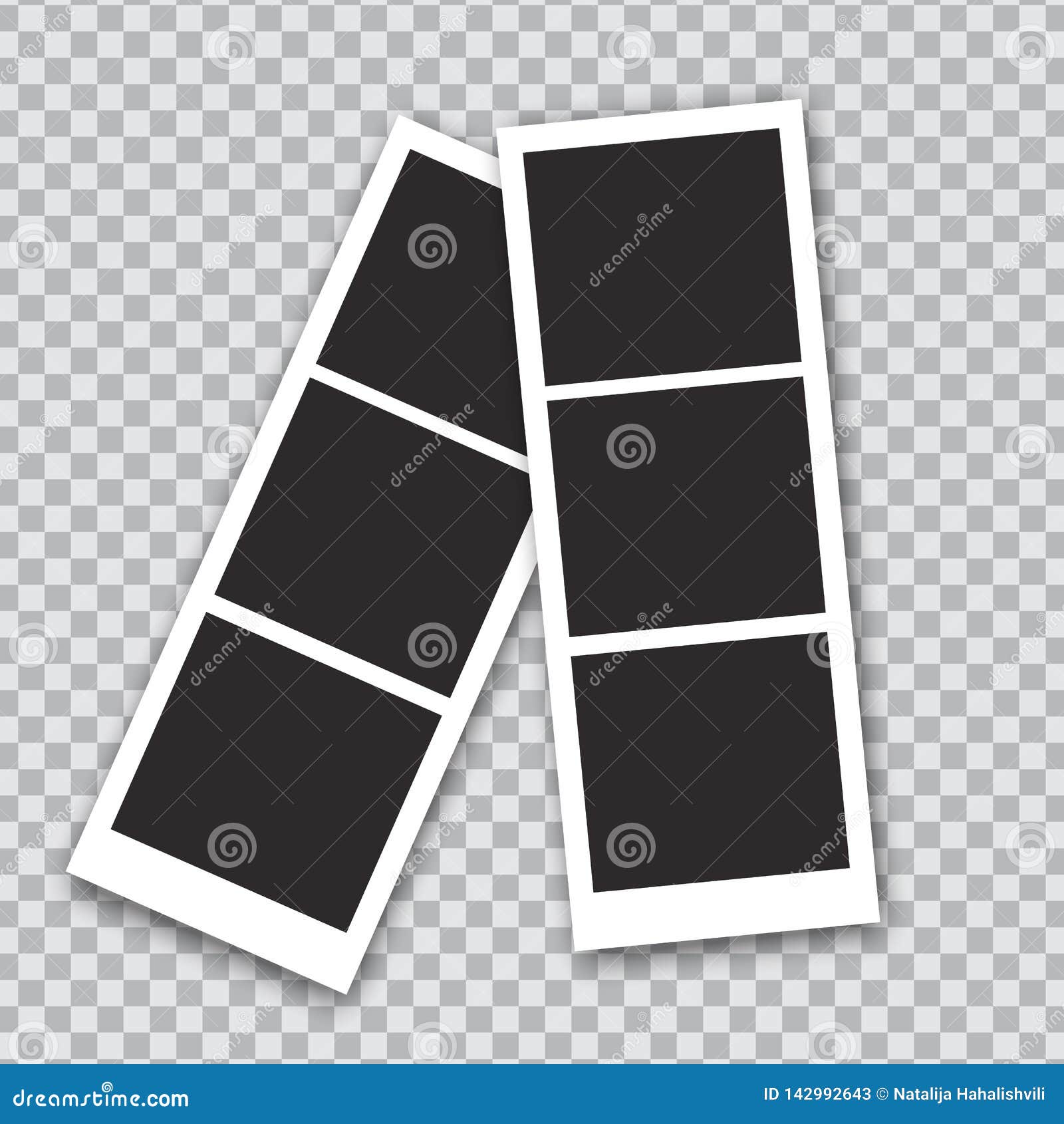 squared photo template  on transparent background. instant photo trame for social net, documents, fun. 