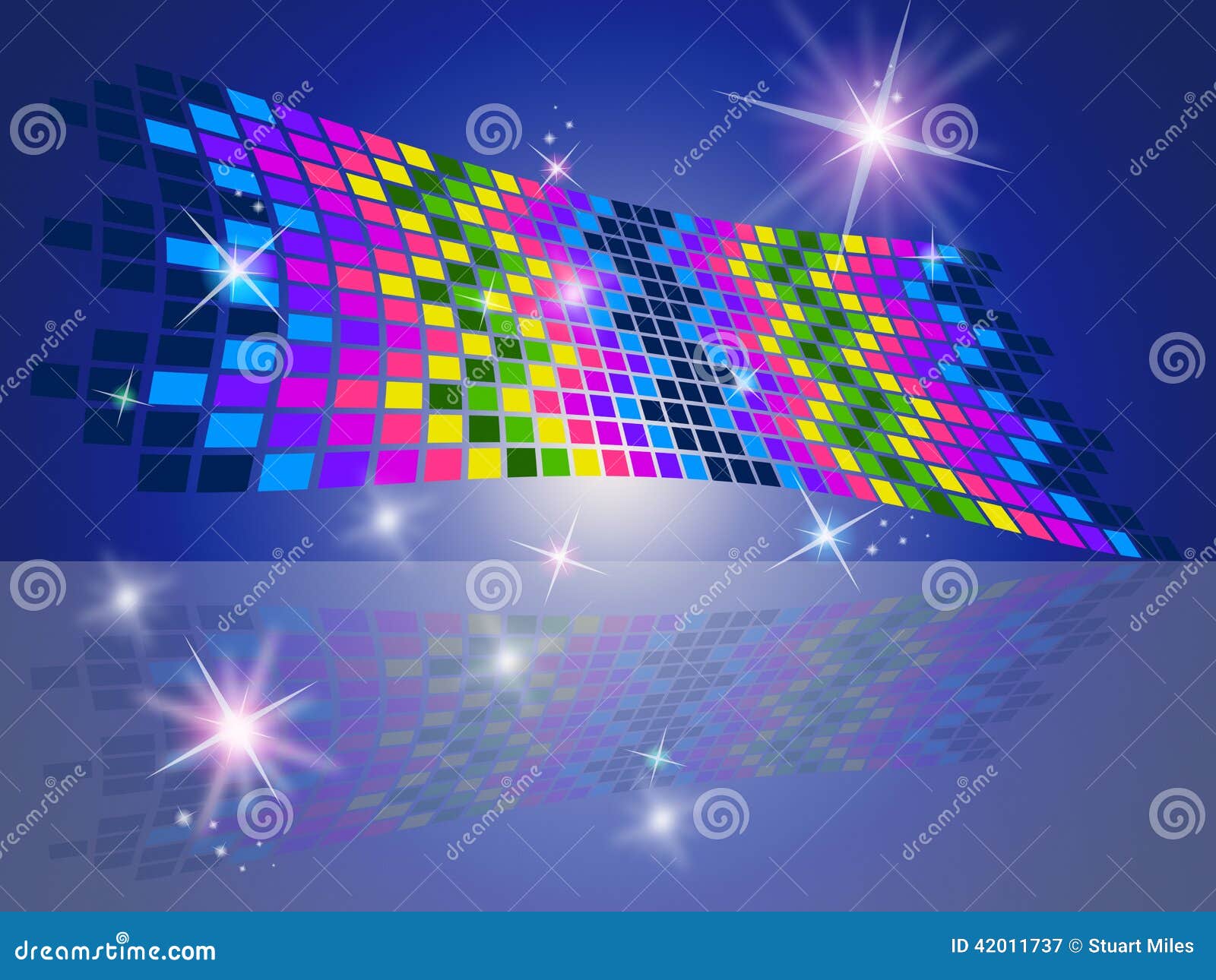 Squares Pattern Represents Star Blocks and Decorative Stock
