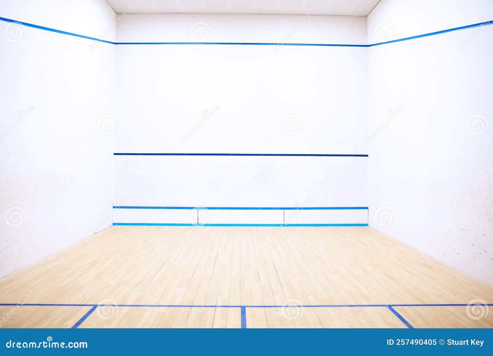 squash court with wooden floor