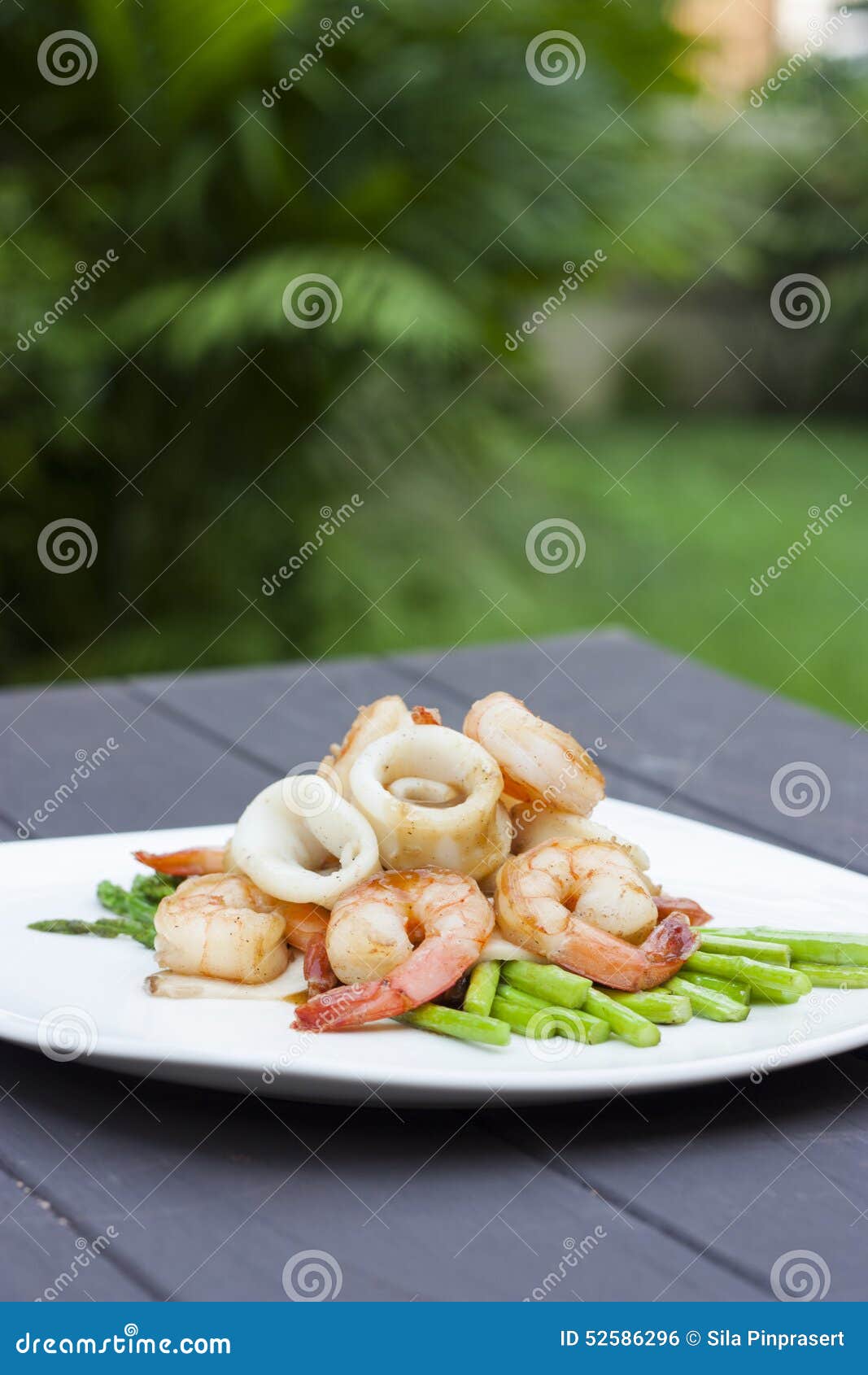 Squid & shrimp stock photo. Image of shrimp, squid - 52586296