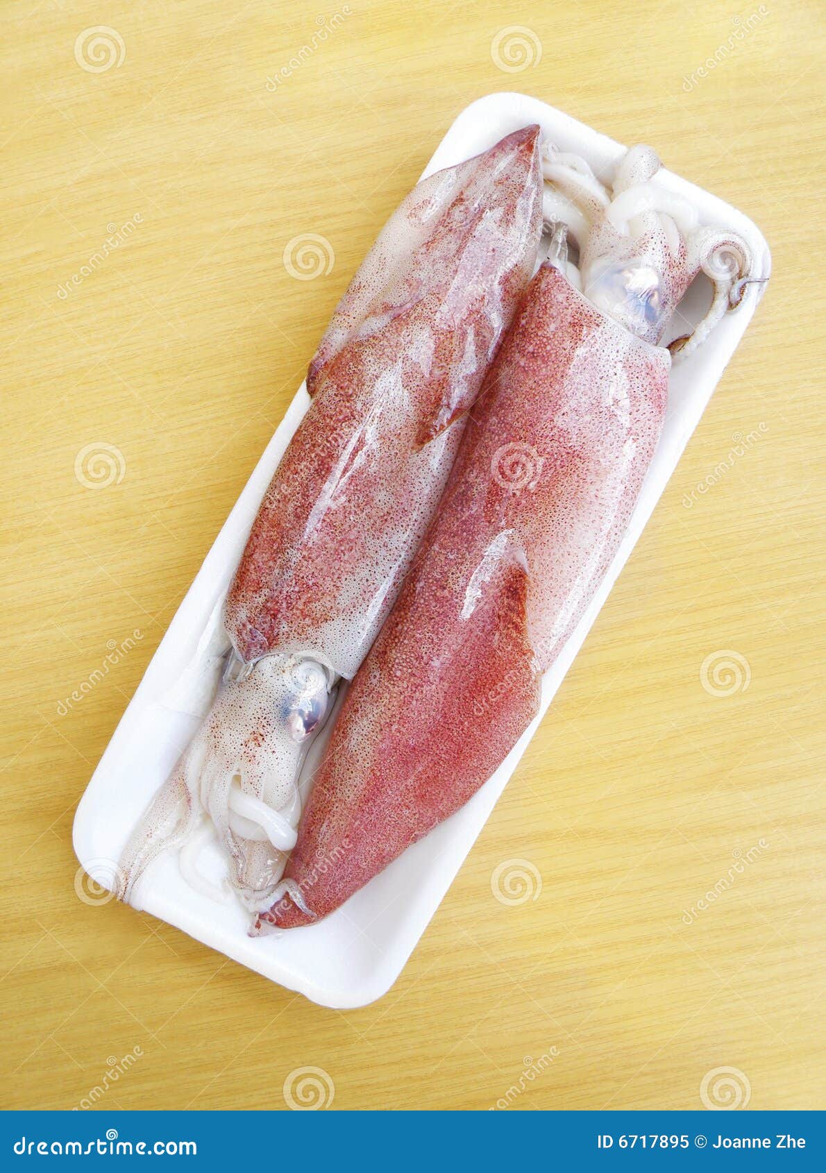 squids on styrofoam pack