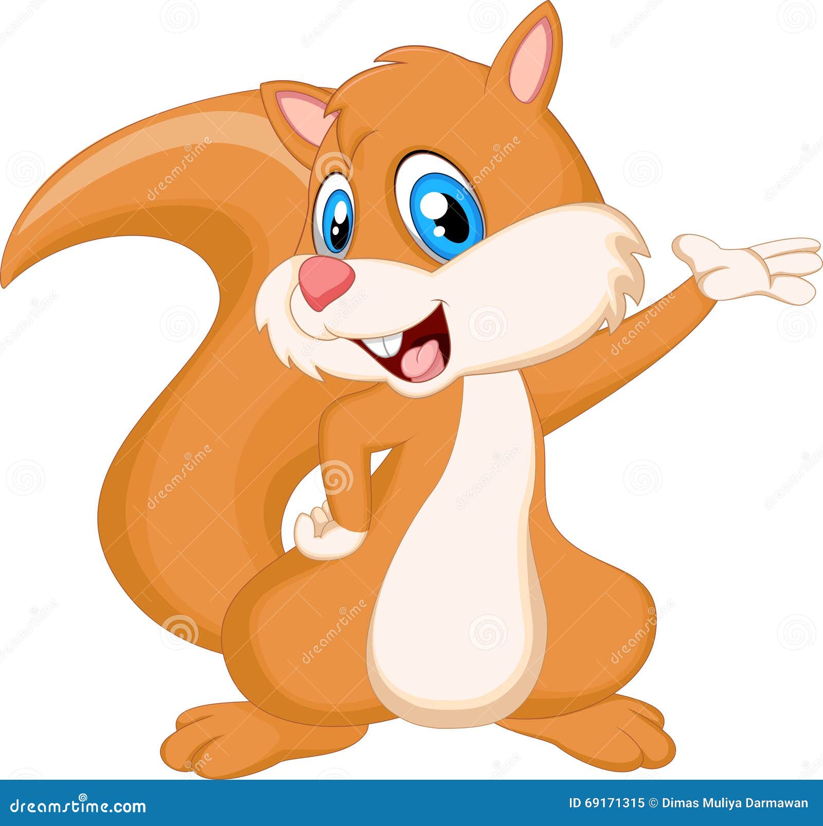 Squirrel Cartoon for You Design Stock Illustration Illustration of