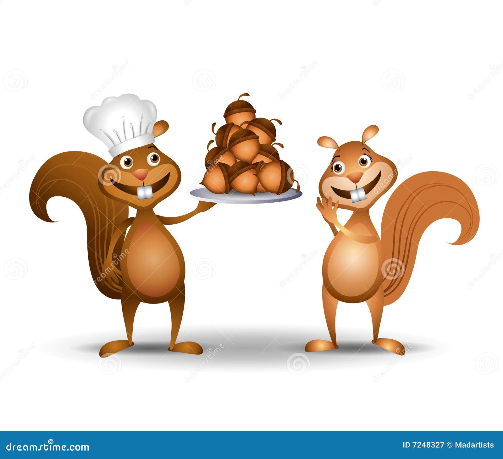 squirrel chef with nuts