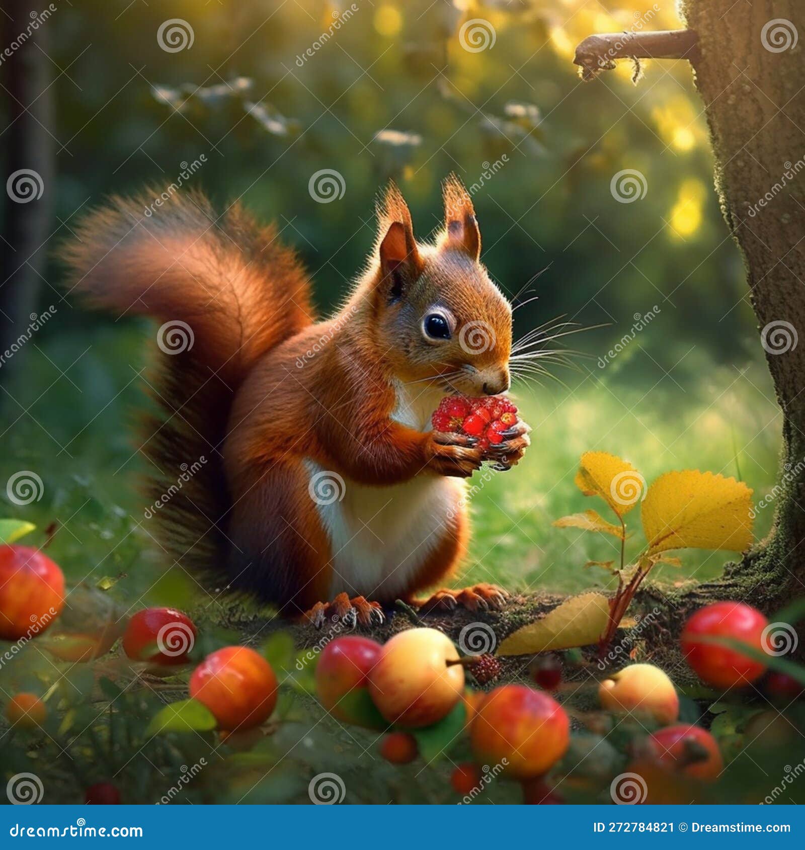 Set Of Gerbil, Fruit And Vegetable Cartoon Icon Design Template With