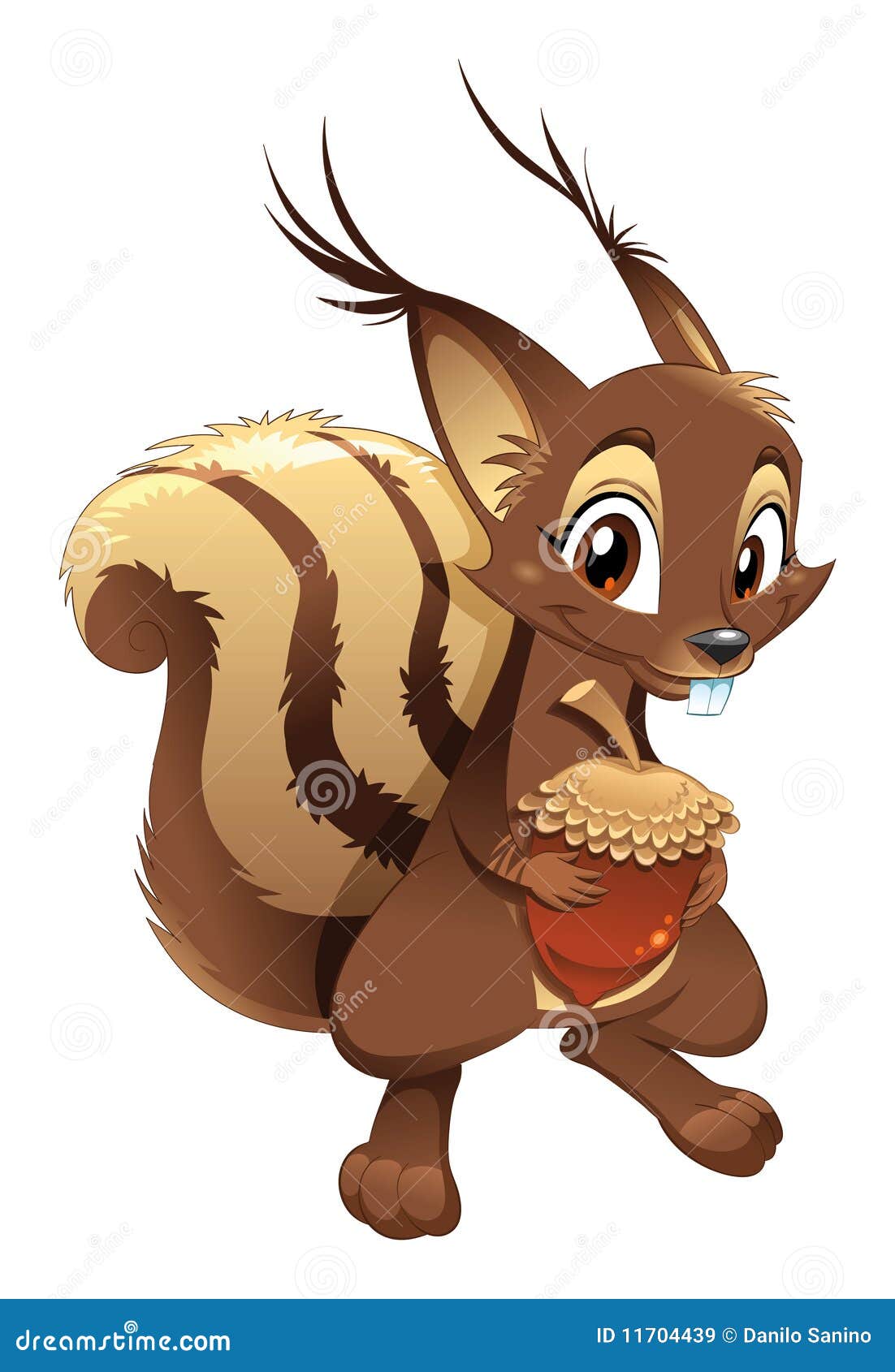 Squirrel, Funny Cartoon Character Stock Vector - Illustration of rodent,  cartoon: 11704439