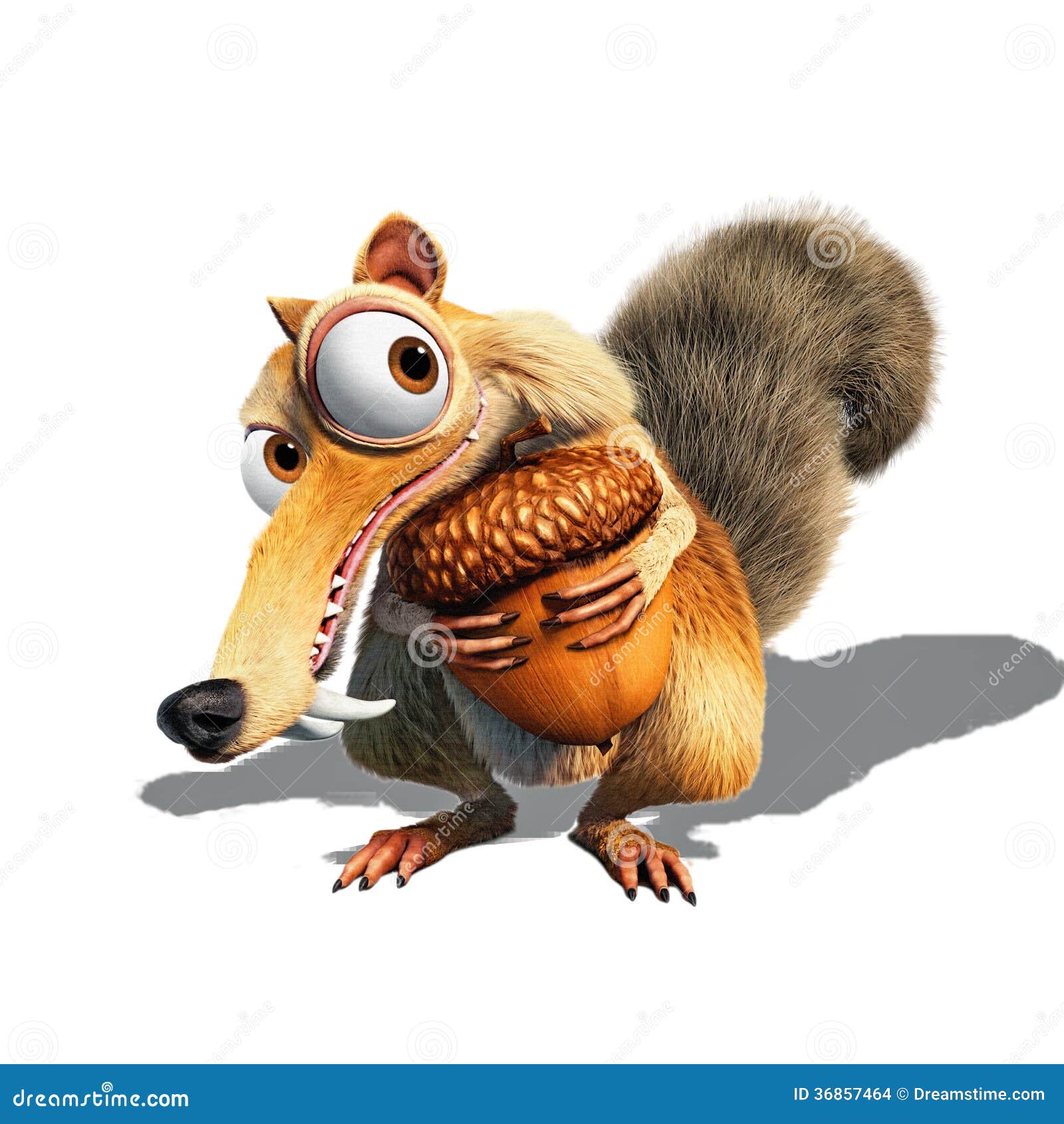 Squirrel and his nuts stock illustration. Illustration of cartoon