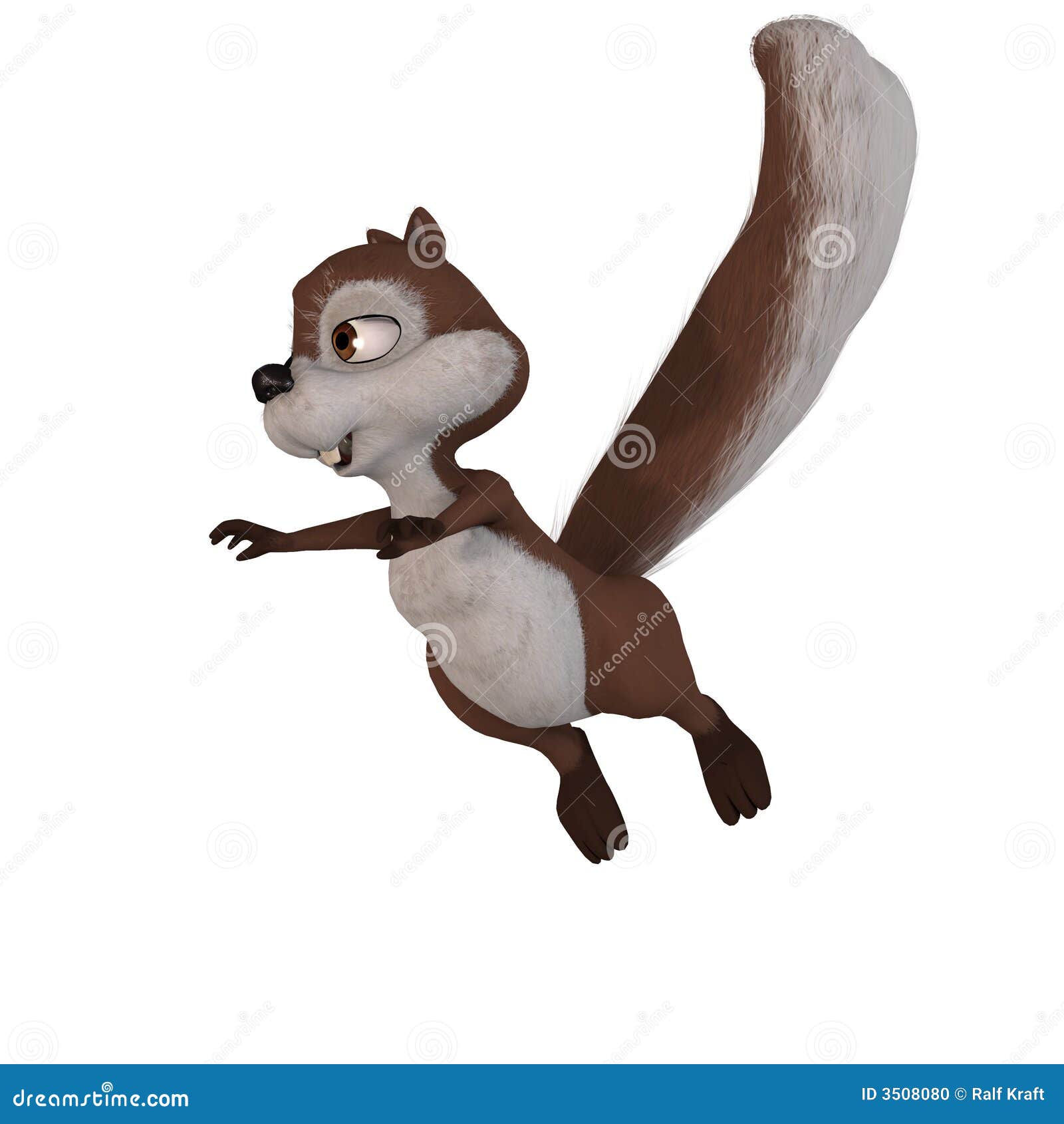 Squirrel jumping stock illustration. Illustration of white 3508080