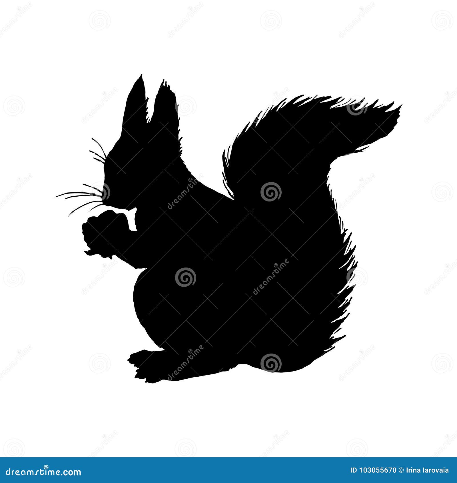 Cute Squirrel Silhouette