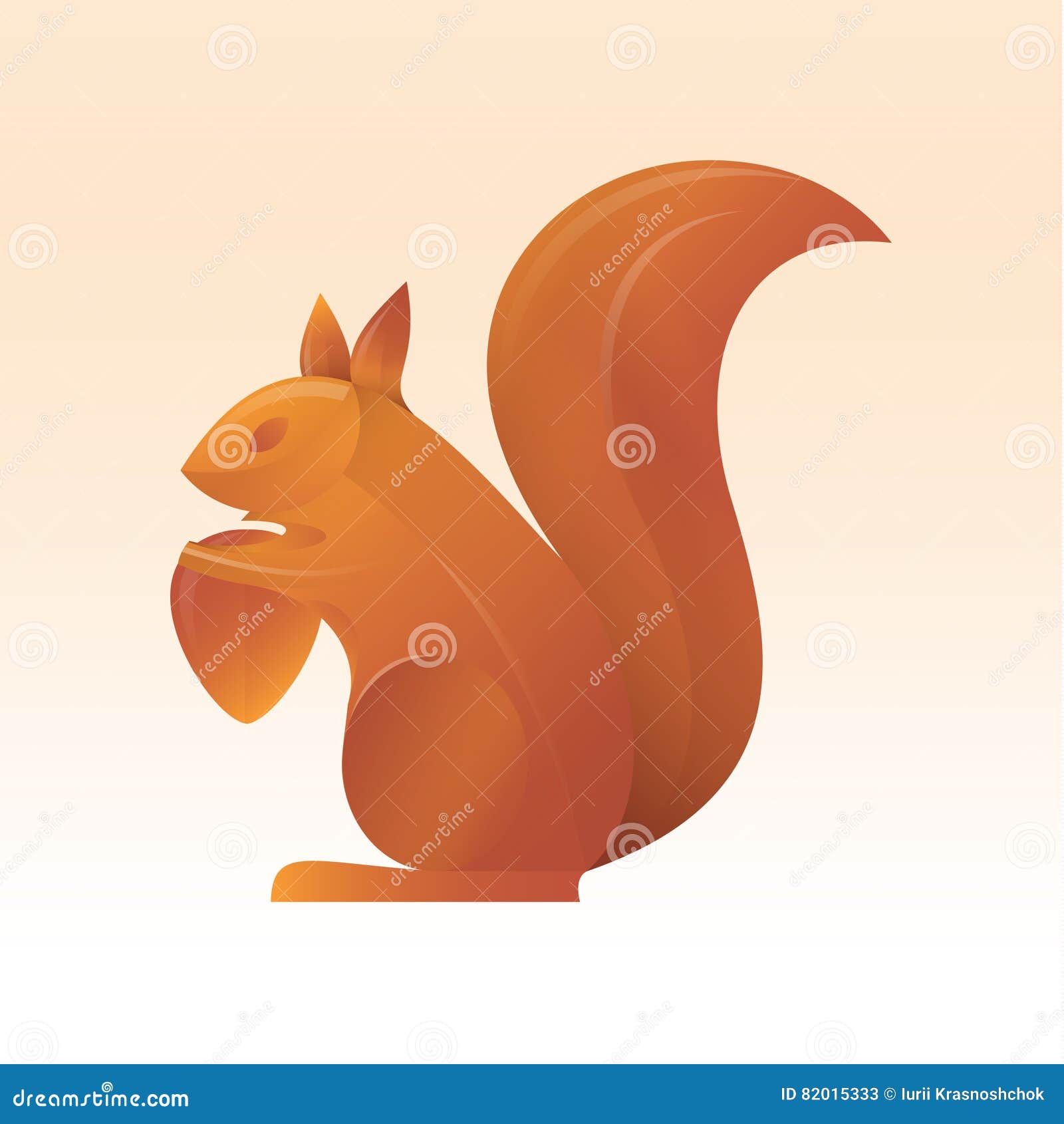 Squirrel Trend Vector Illustration Volume Gradient Stock Vector