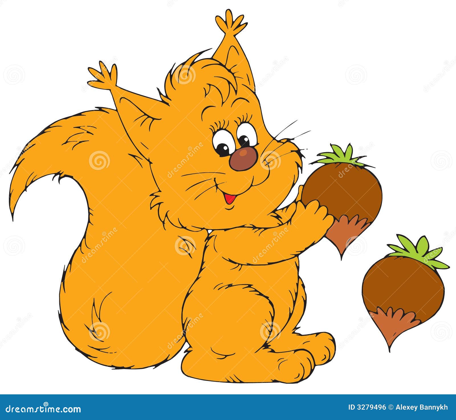 Squirrel (vector clip-art) stock vector. Illustration of ...