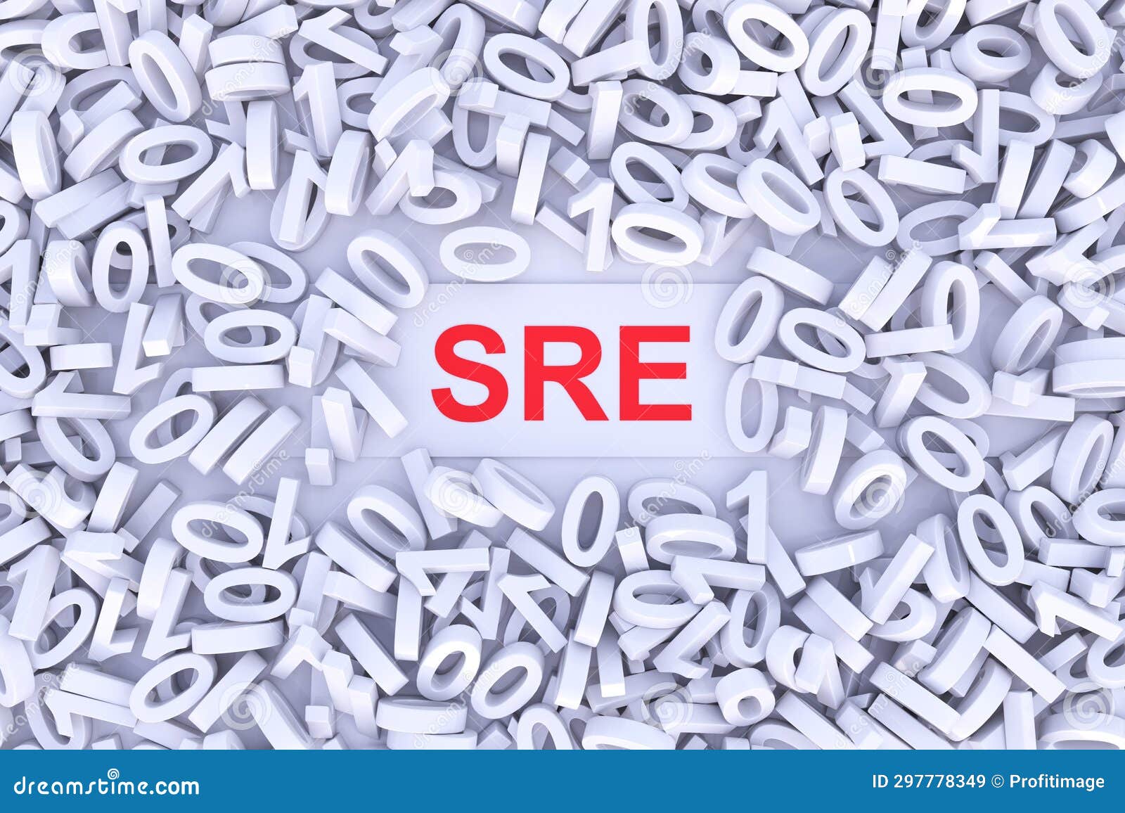 sre concept binary code 3d