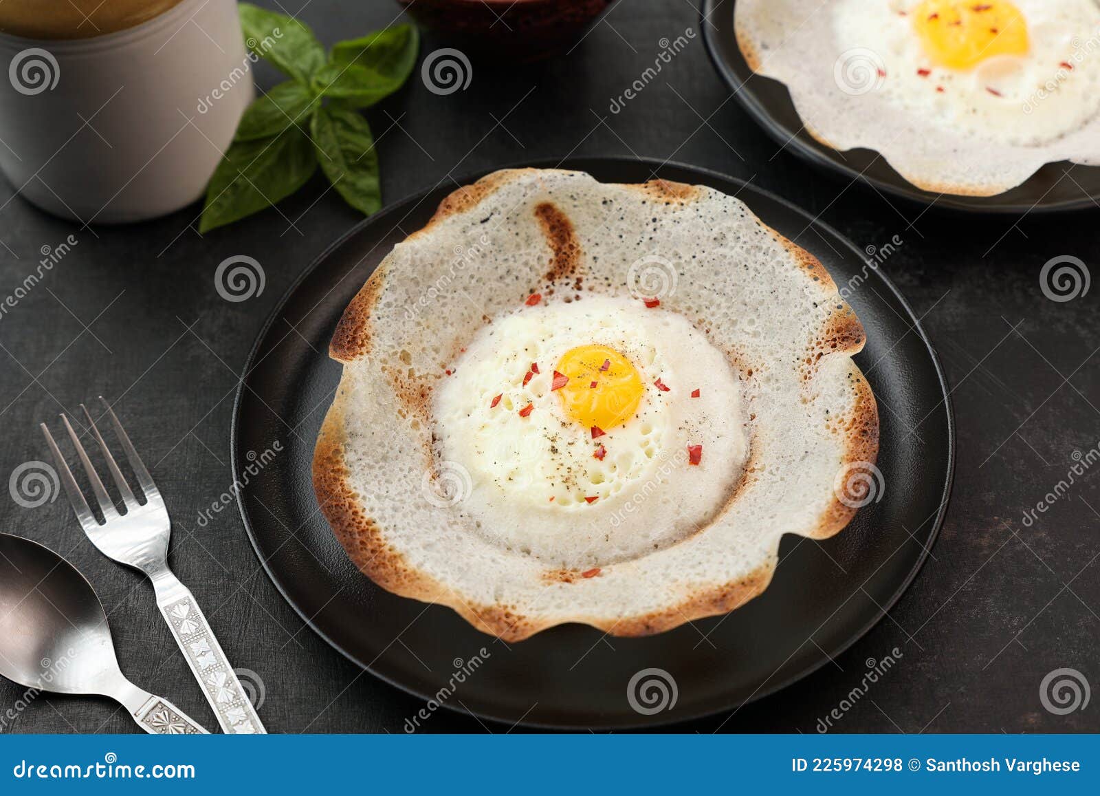 sri lankan egg hopper, bittara aappa appam popular kerala breakfast