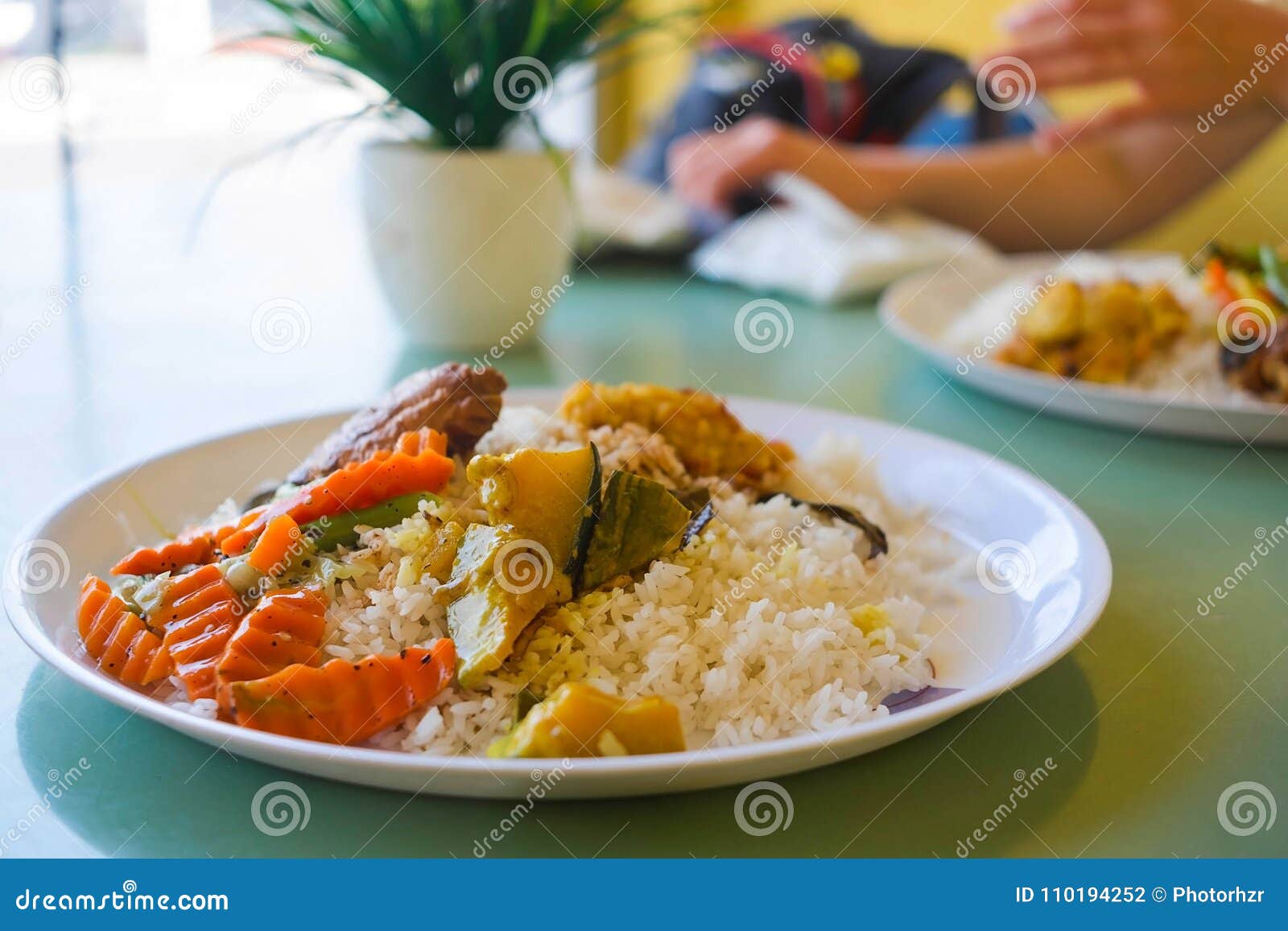 Sri Lankan Rice and Curry Dish Stock Photo - Image of lanka, dinner ...