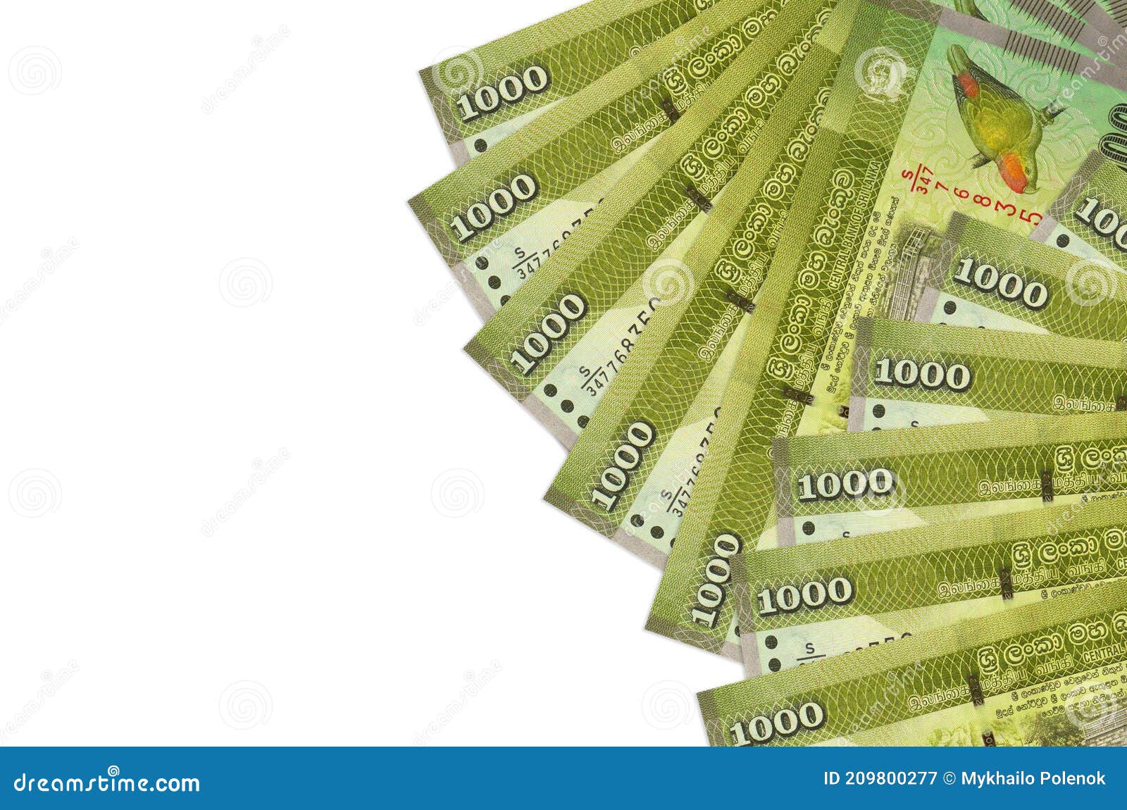 1000 Lankan Bills Lies Isolated on Background with Space. Rich Life Conceptual Background Stock Image - Image of international, pattern: 209800277