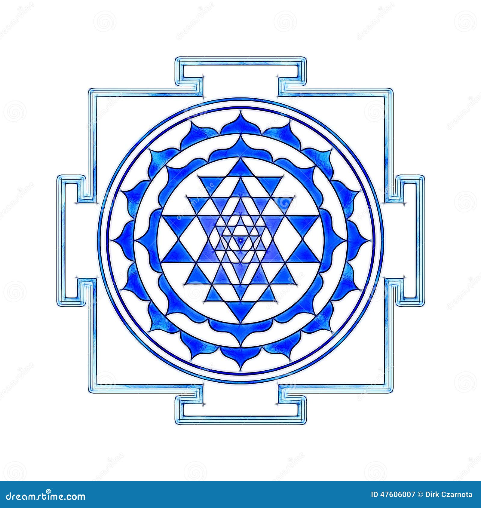 Sri Yantra stock illustration. Illustration of peace - 47606007