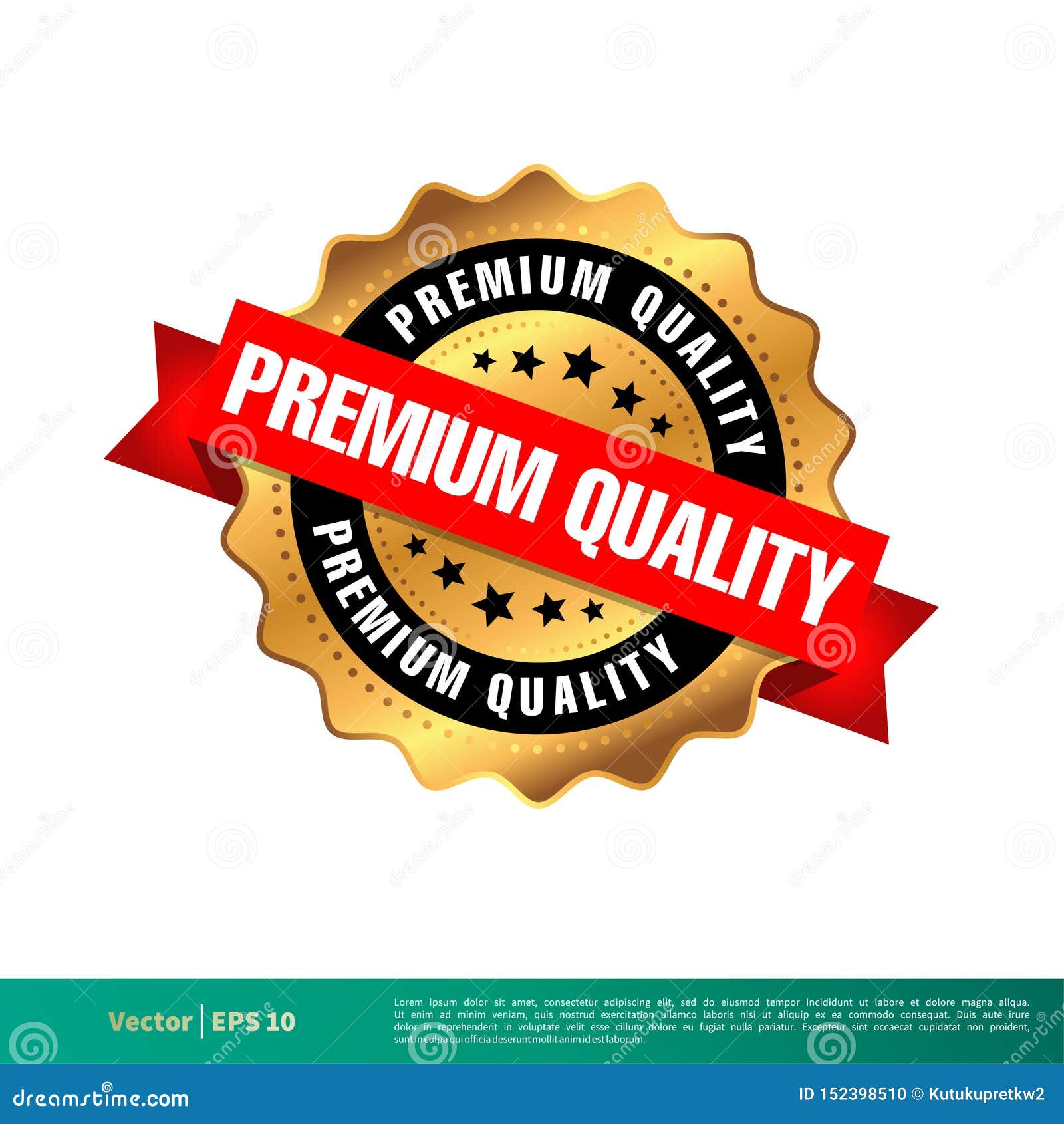 Premium Quality Gold Seal Stamp Vector Template Illustration Design. Vector EPS 10. Stock Vector