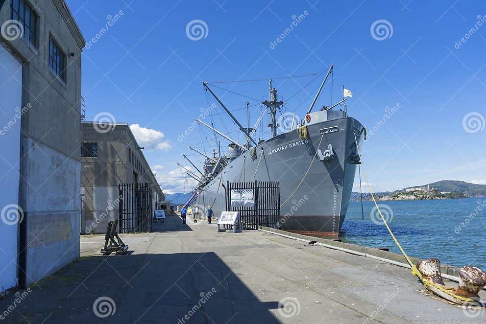 SS Jeremiah O`Brien Ship at Fisherman`s Wharf in San Francisco Editorial Photography Image of