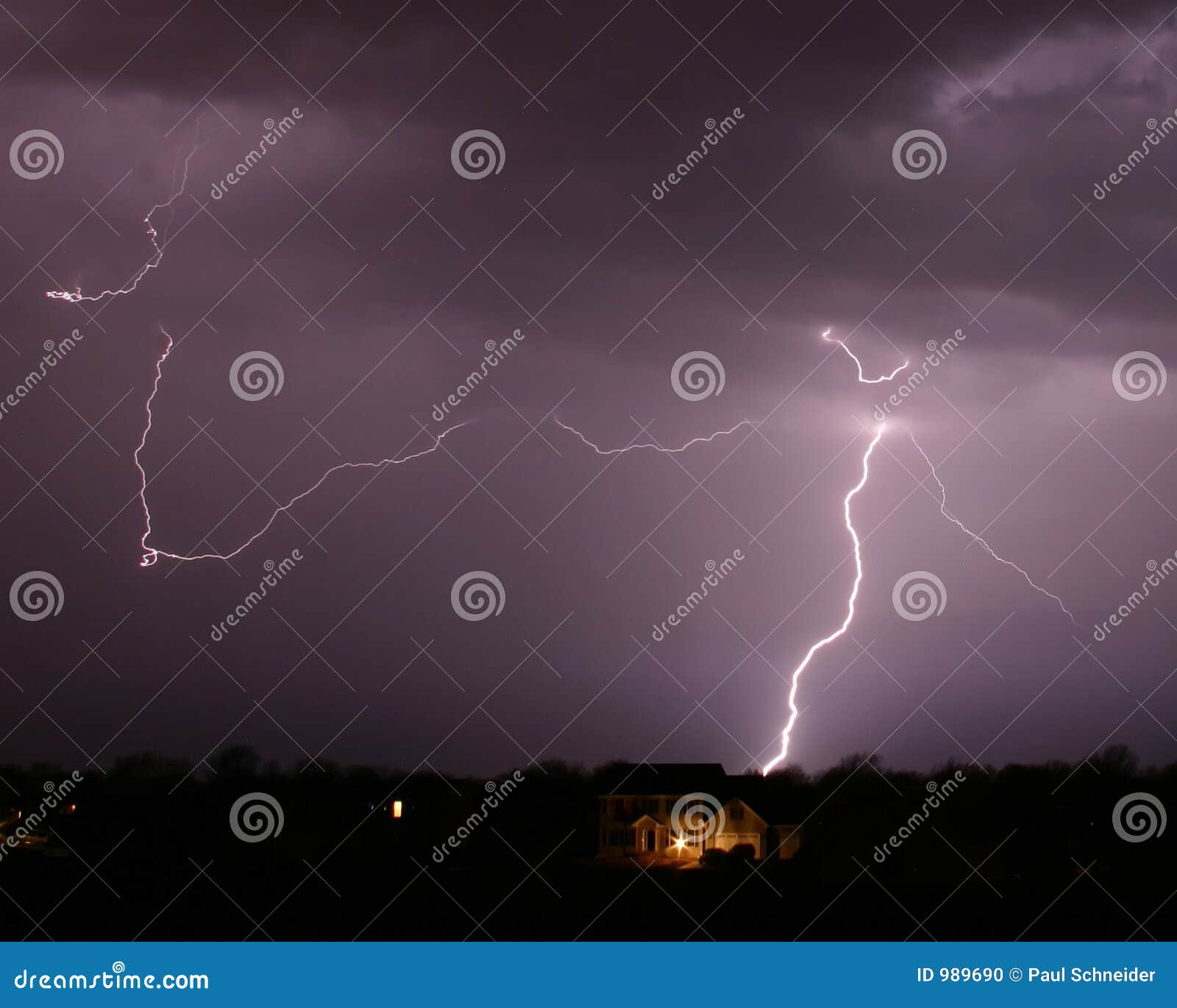 SS142 Lightning Bolt Sky Clouds Stock Photo Image of thunderstorms, black 989690