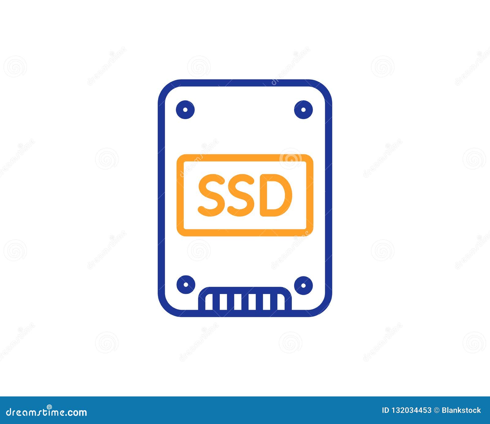 SSD Solid-state Drive Stock Vector - Illustration of color, server: