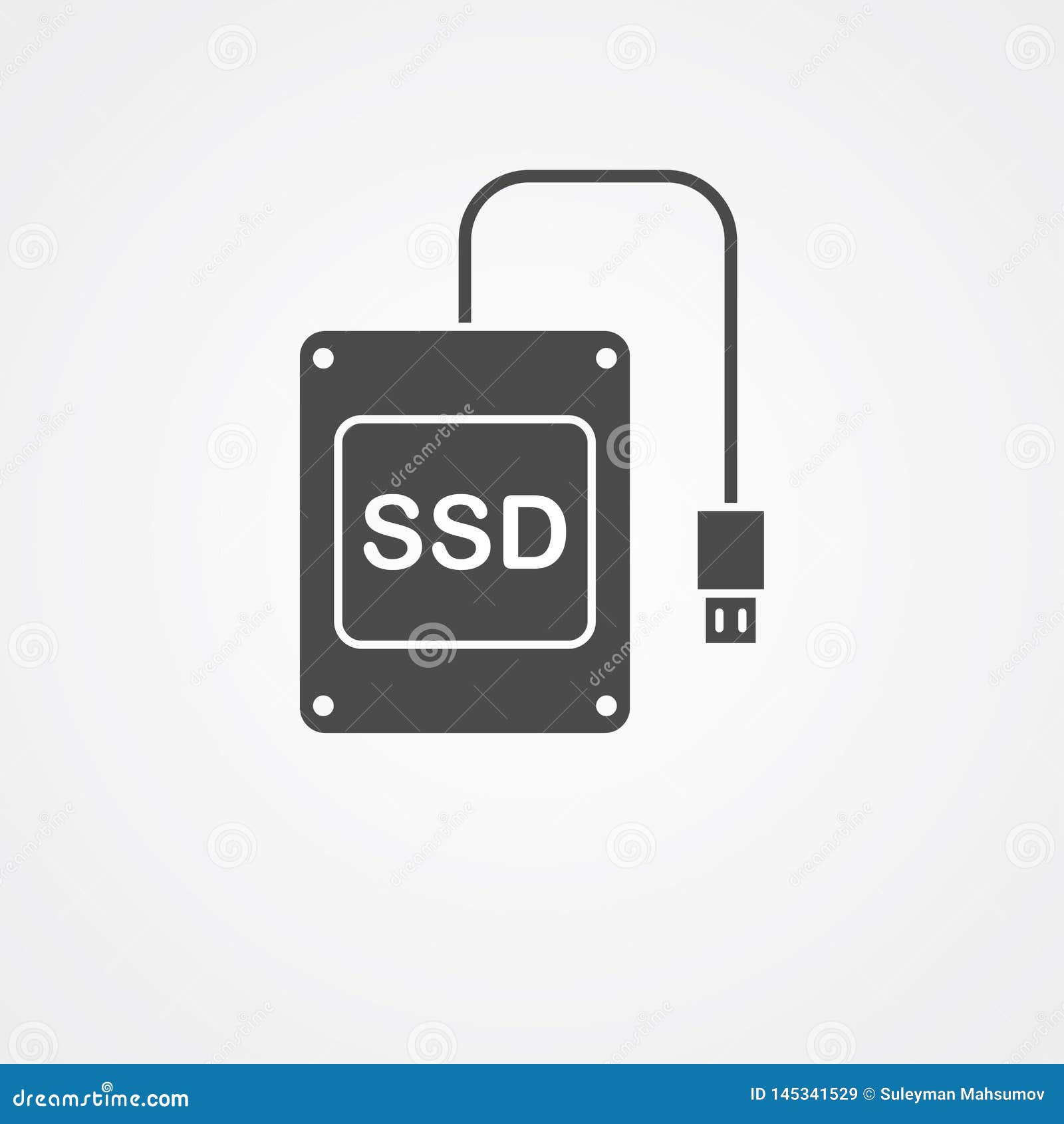Ssd Vector Icon Sign Symbol Stock Vector Illustration Of Capacity Data