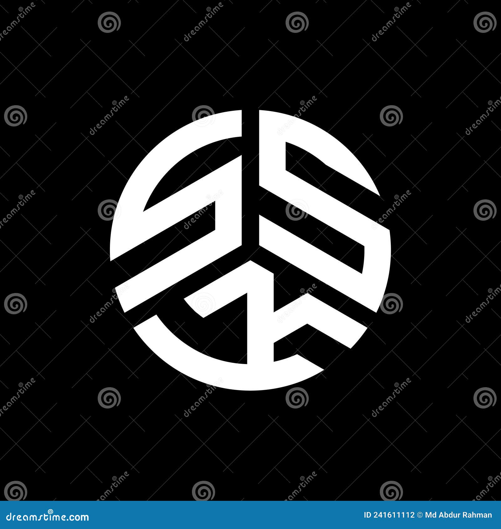 ssk letter logo  on black background. ssk creative initials letter logo concept. ssk letter 