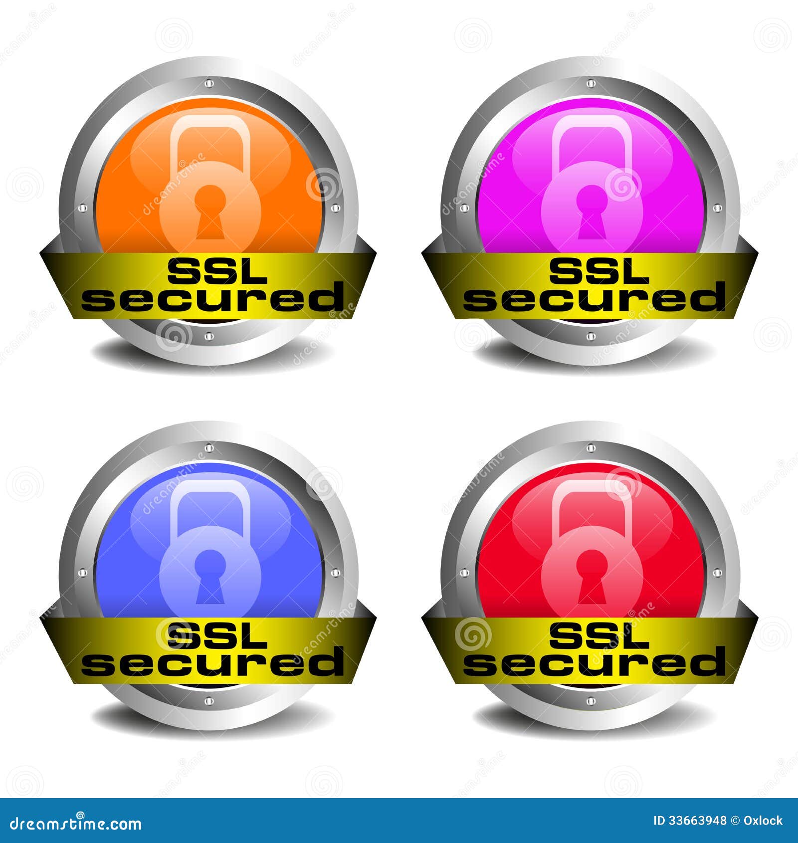 ssl secured icon set