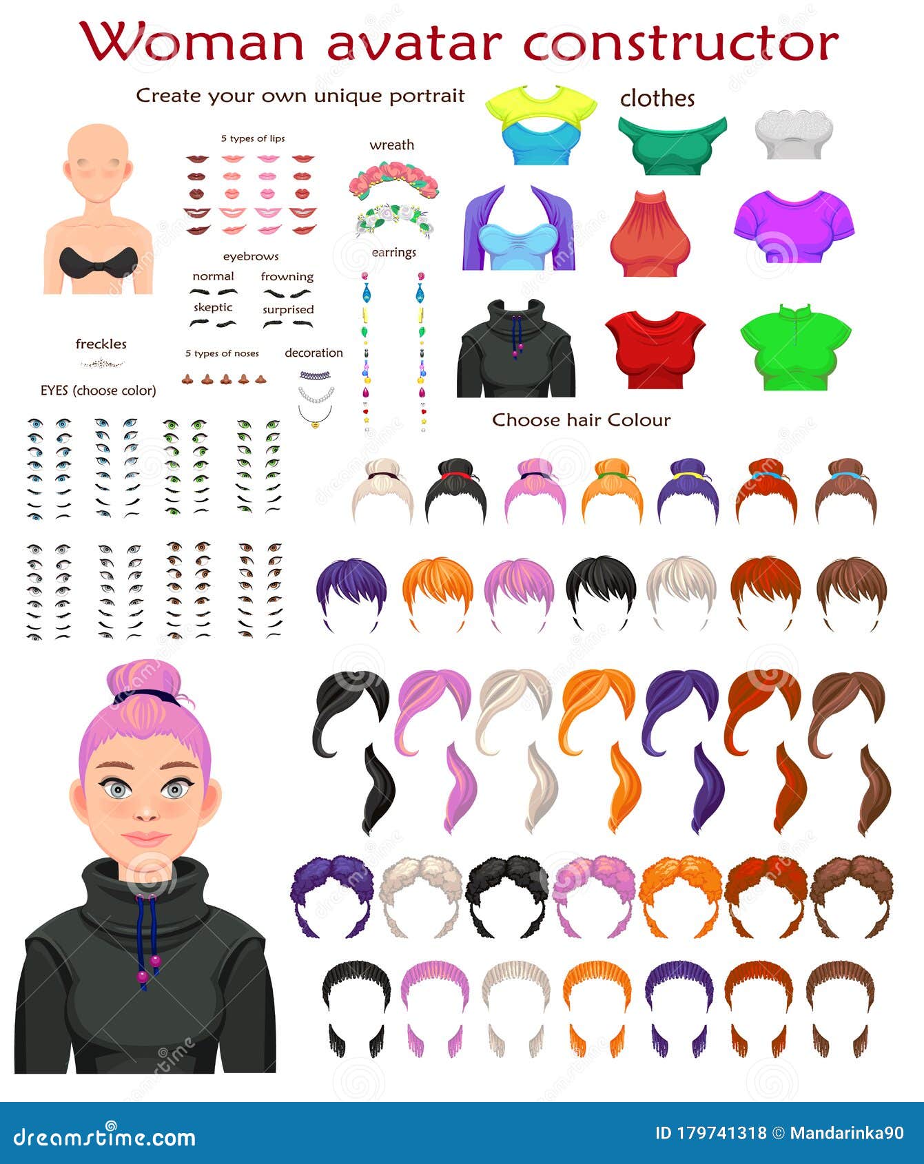 Avatar creator Stock Vector