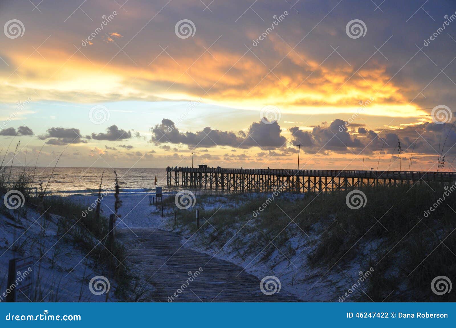 St Andrews State Park Pier At Sunset Stock Photo Image Of View