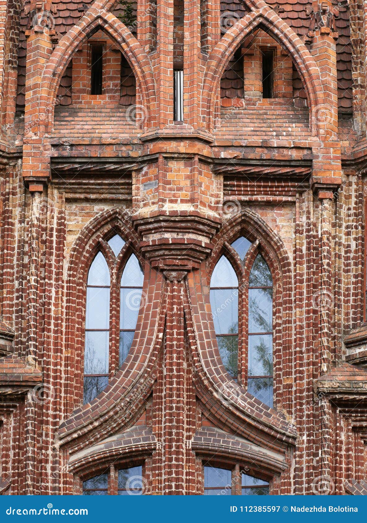 Voorgevel van St Anna ` s Kerk in Vilnius, Litouwen