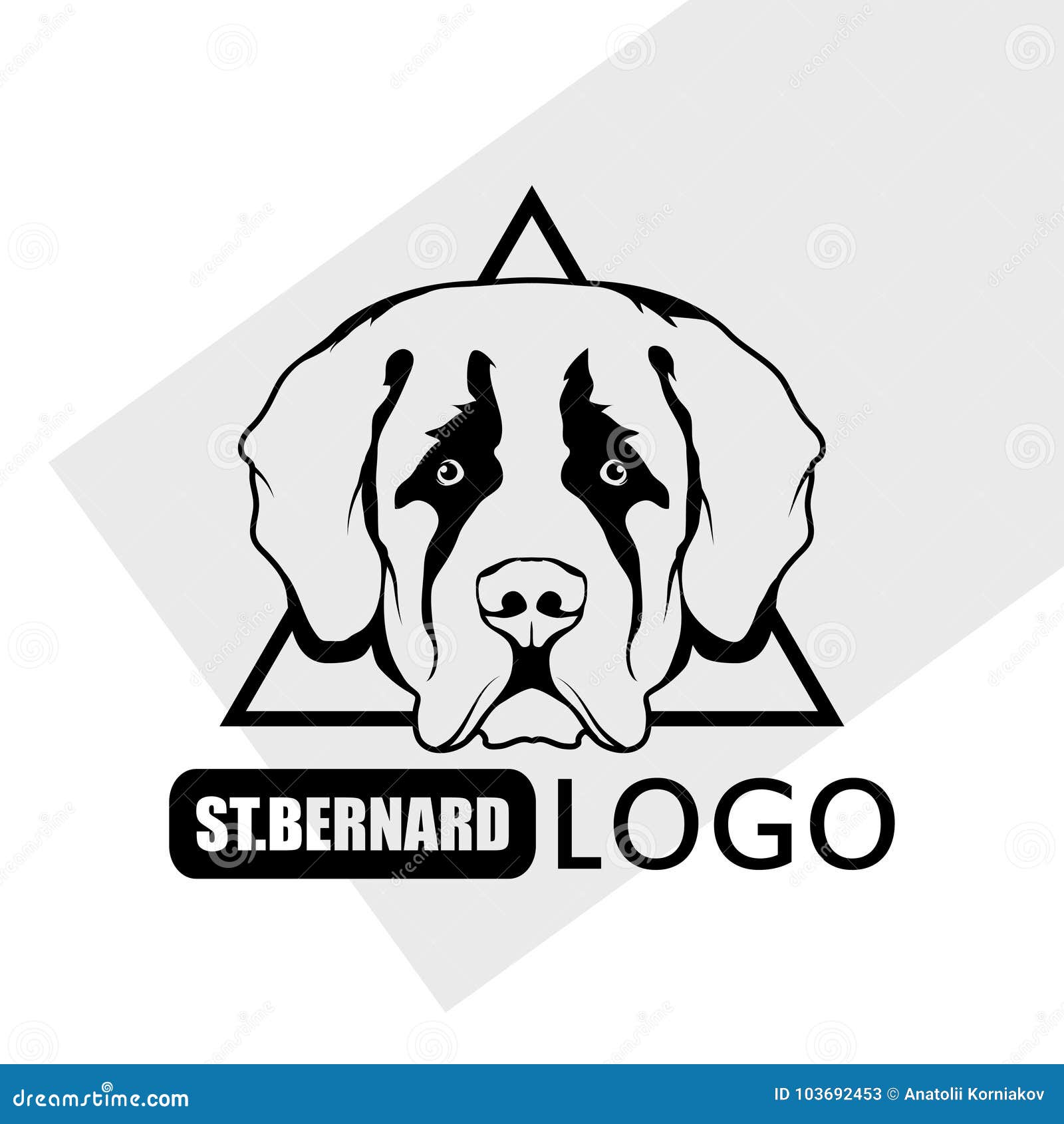 St. Bernard dog logo stock vector. Illustration of chest - 103692453, image size:1600x1690