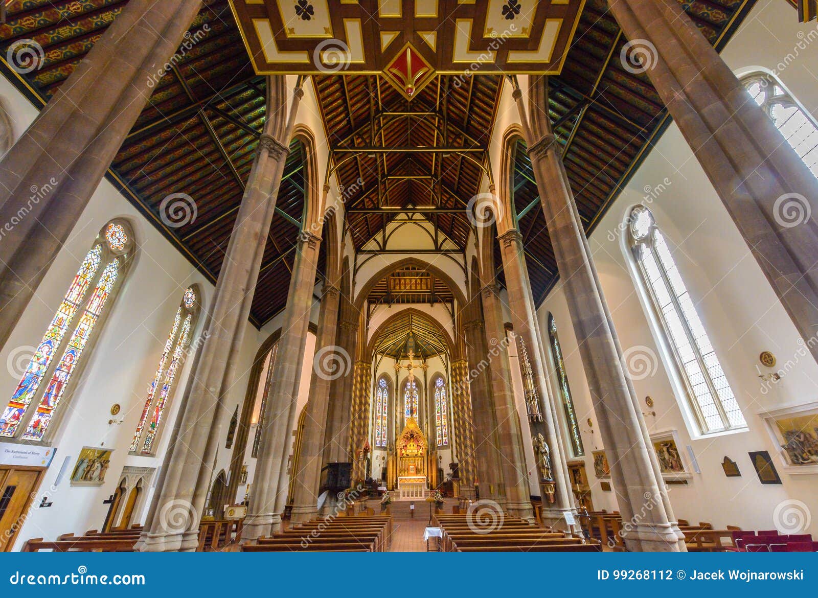 St Chads Kathedraal Binnenplafond Redactionele Fotografie Image of