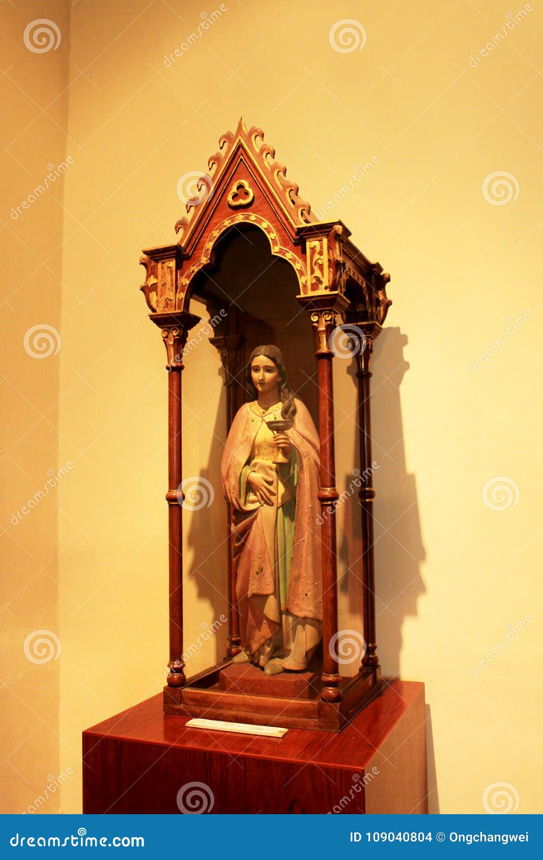 Statue in St. Dominic`s Church, Macau, China Stock Photo - Image of ...