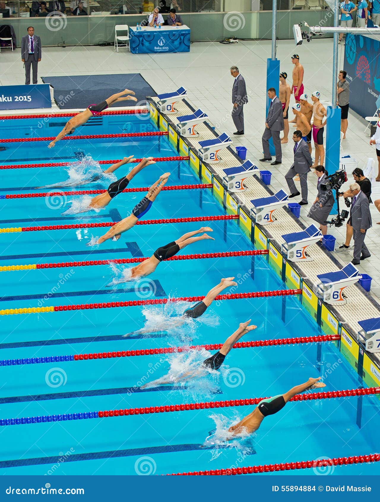 1st europélekar. Europélekar som rymms i Baku 2015 Simning rymde i den nya Baku Aquatics Centre som lokaliserades i de europeiska lekarna, parkerar