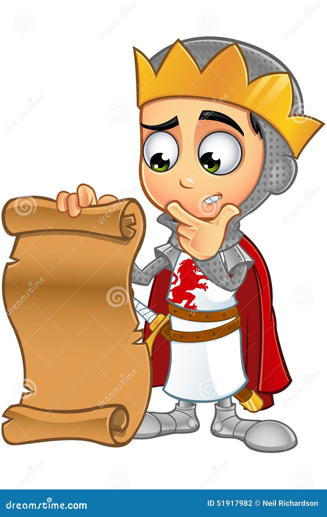 St. George Boy King Character Stock Vector - Illustration of soldier, george:  51917982
