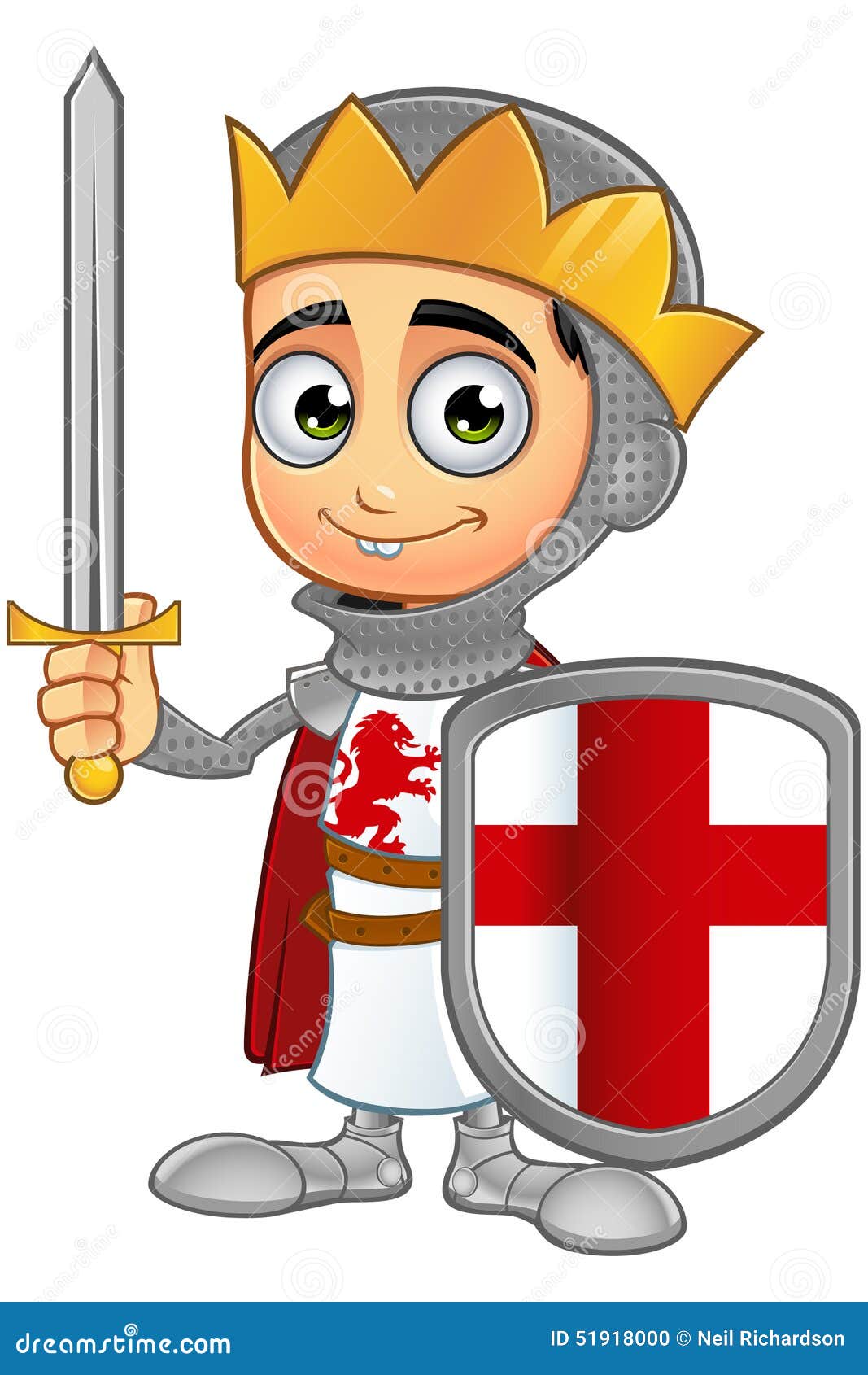 Download St. George Boy King Character Stock Vector - Illustration of england, dragon: 51918000