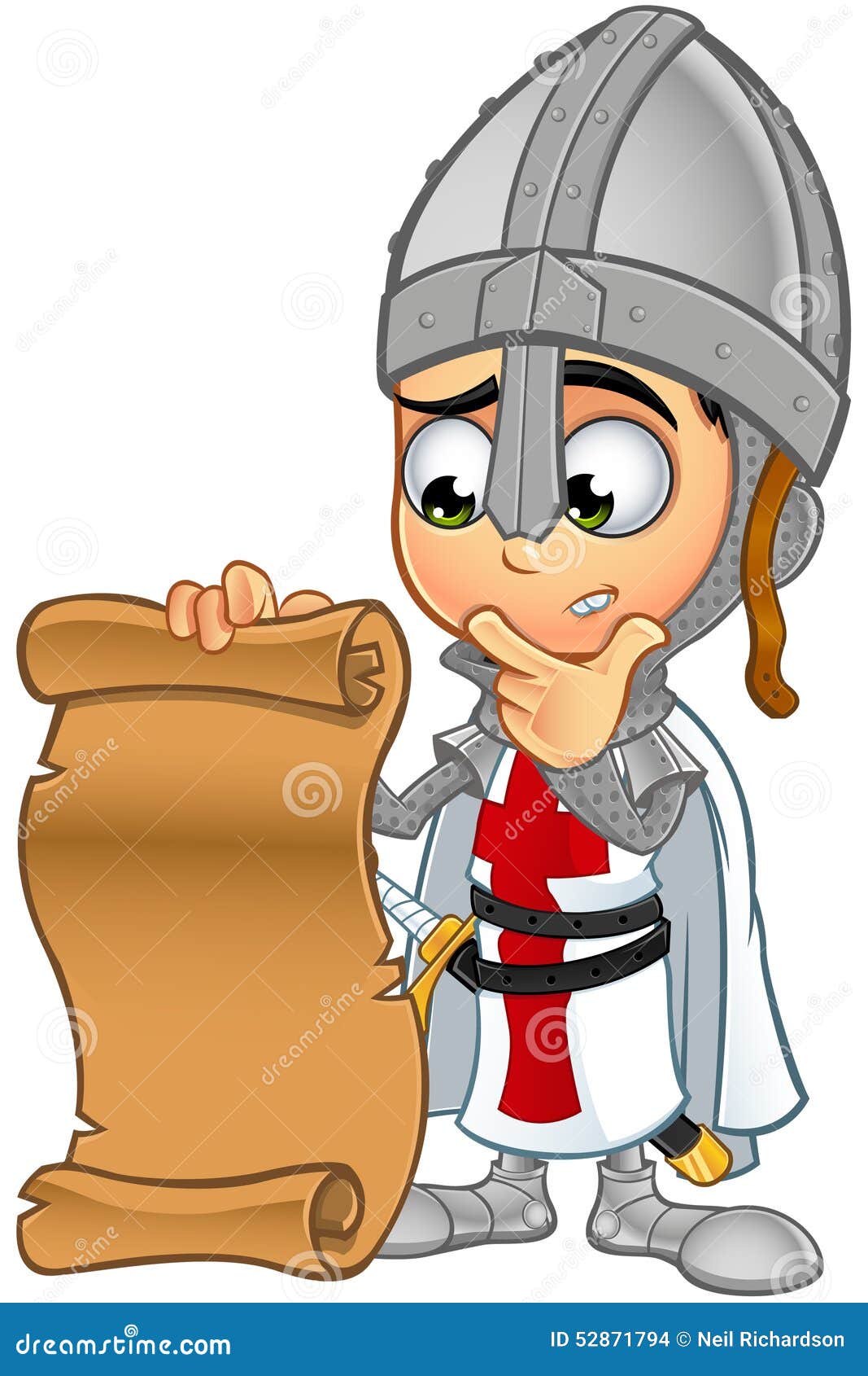 Download St. George Boy Knight Character Stock Vector - Image: 52871794