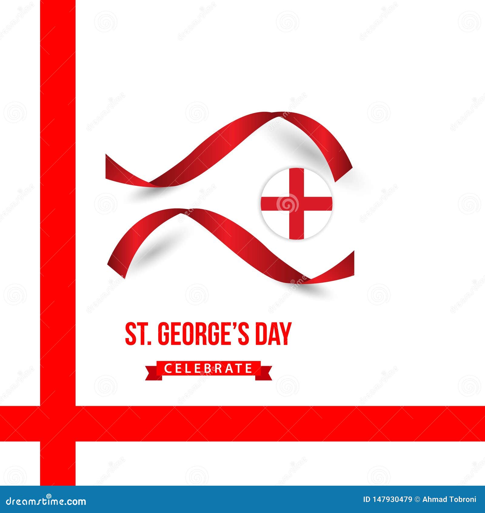ST George S Day Celebrate Vector Template Design Illustration Stock