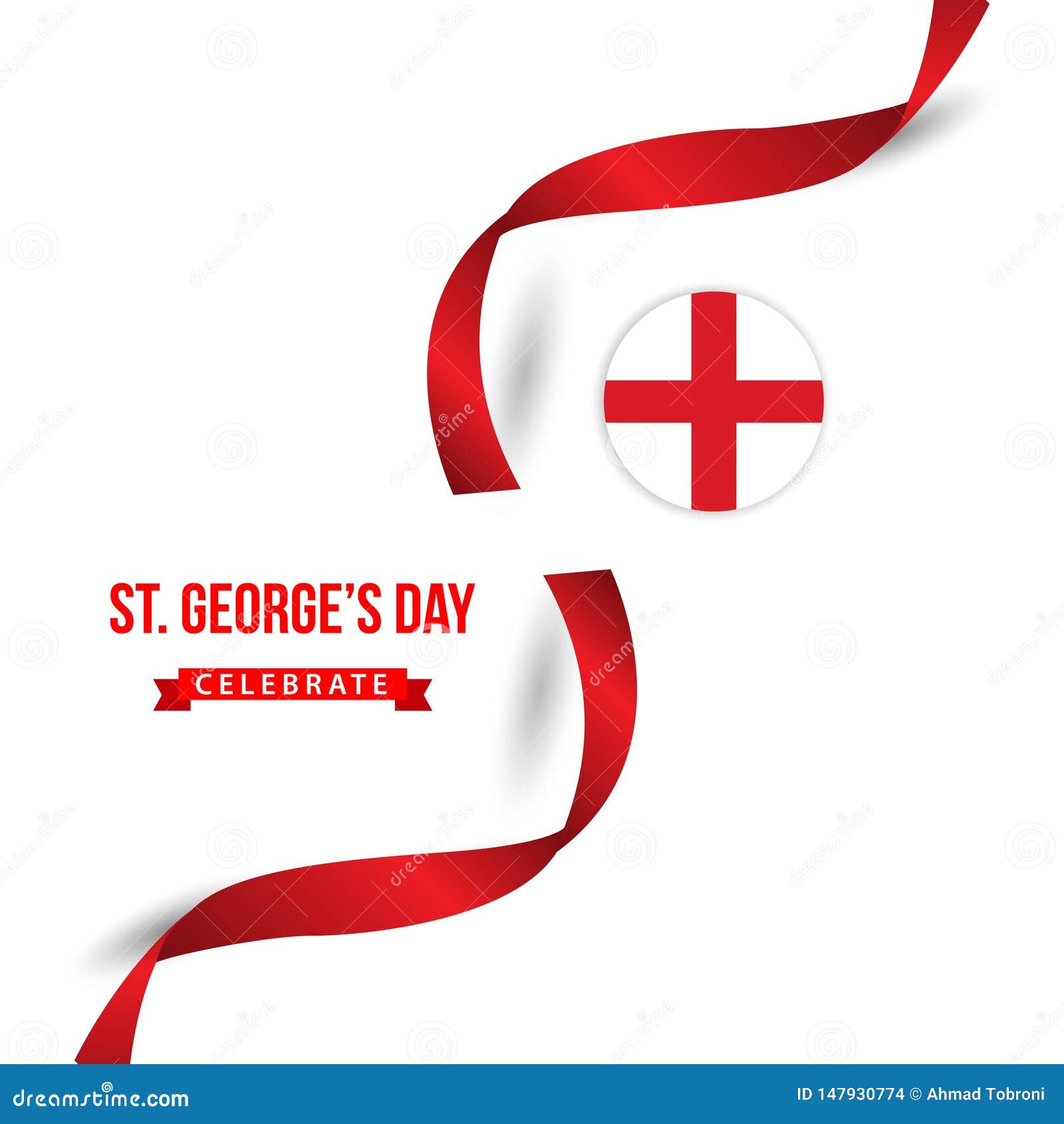 ST George's Day Celebrate Vector Template Design Illustration Stock