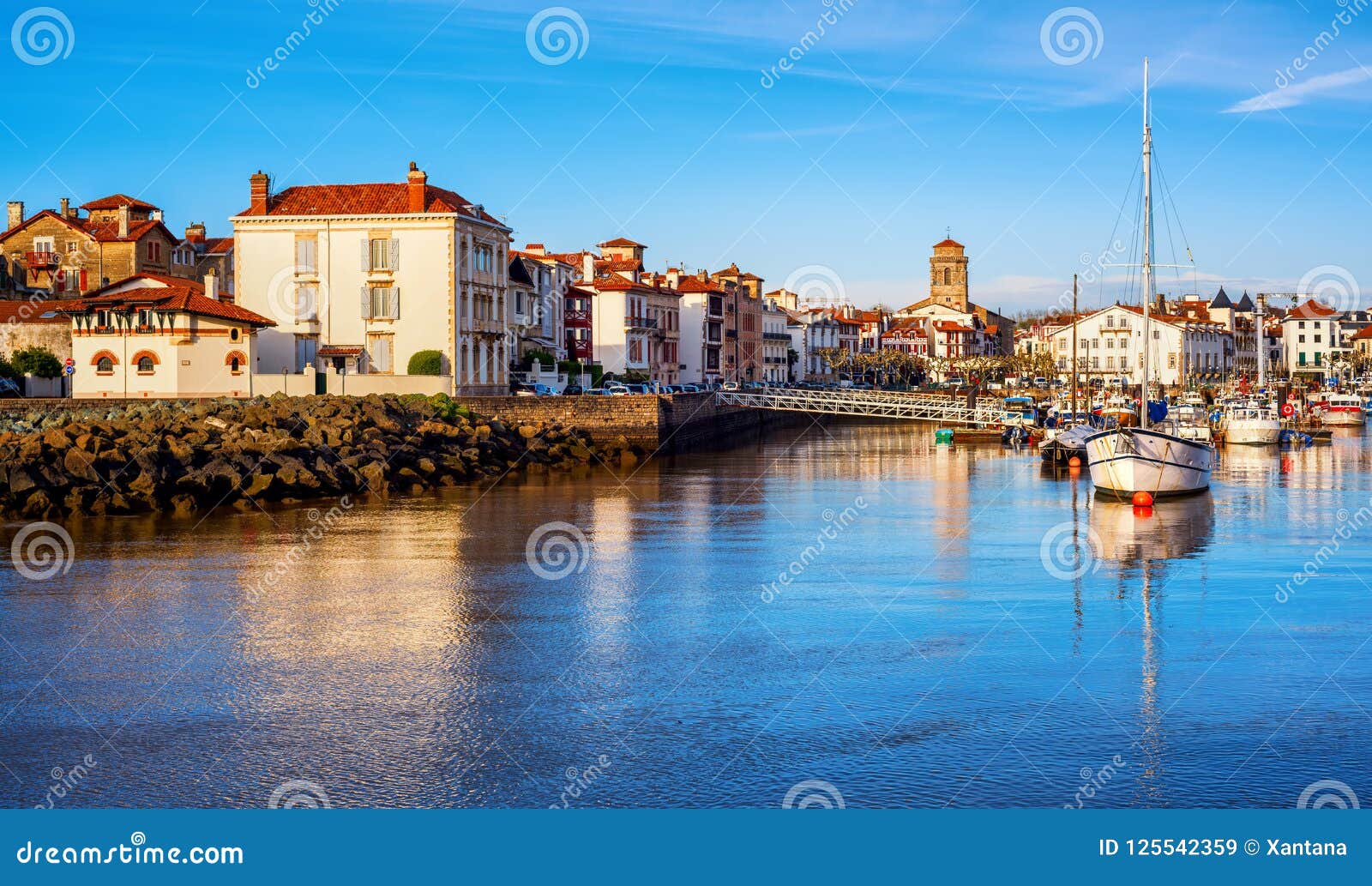 st jean de luz old town and port, basque country, france