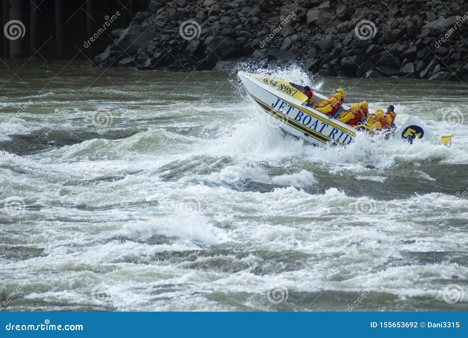 Speed Boat in Rough Water editorial photography. Image of energy