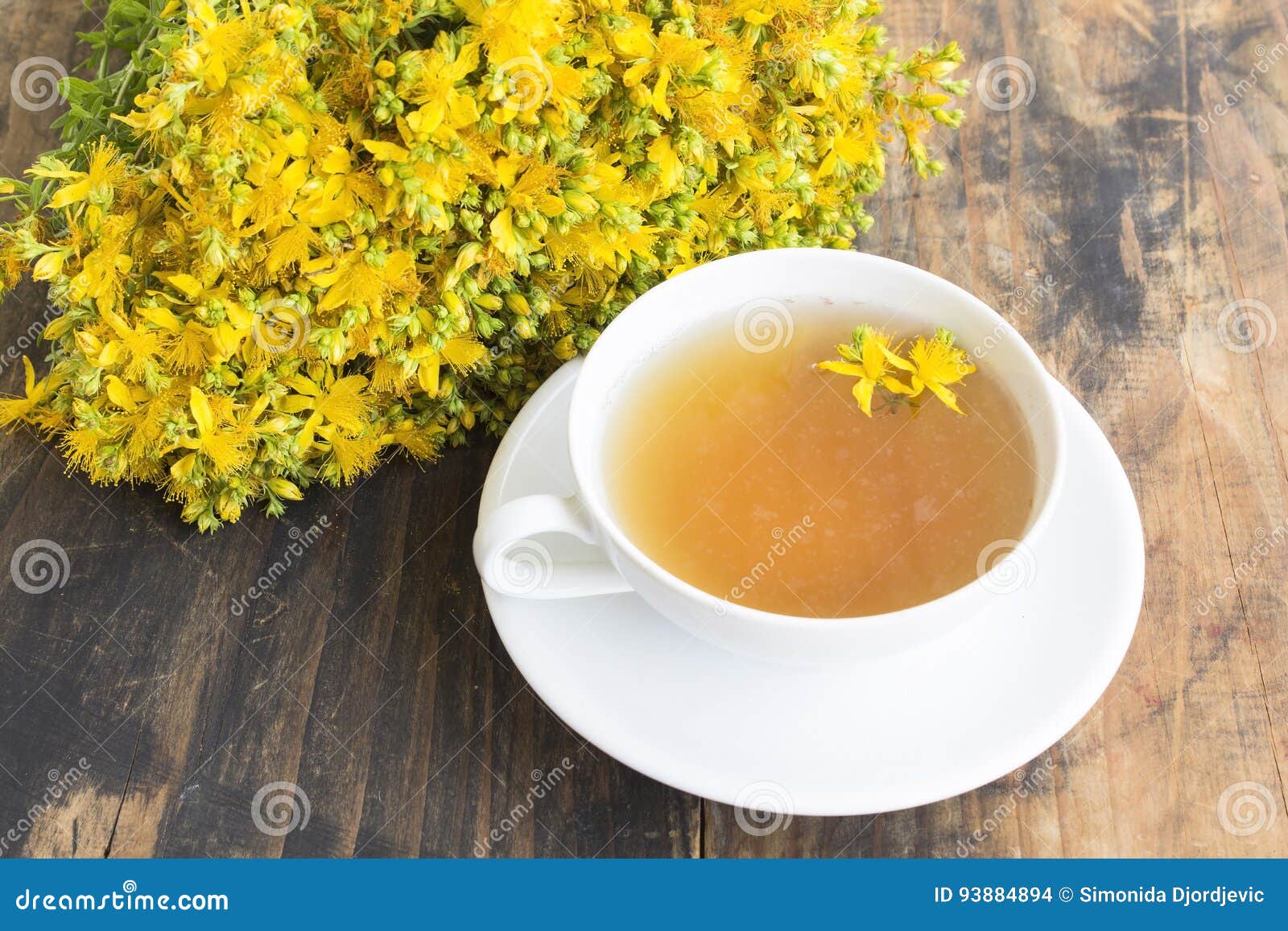 St. John`s Wort Tea stock photo. Image of healthy, flowers 93884894