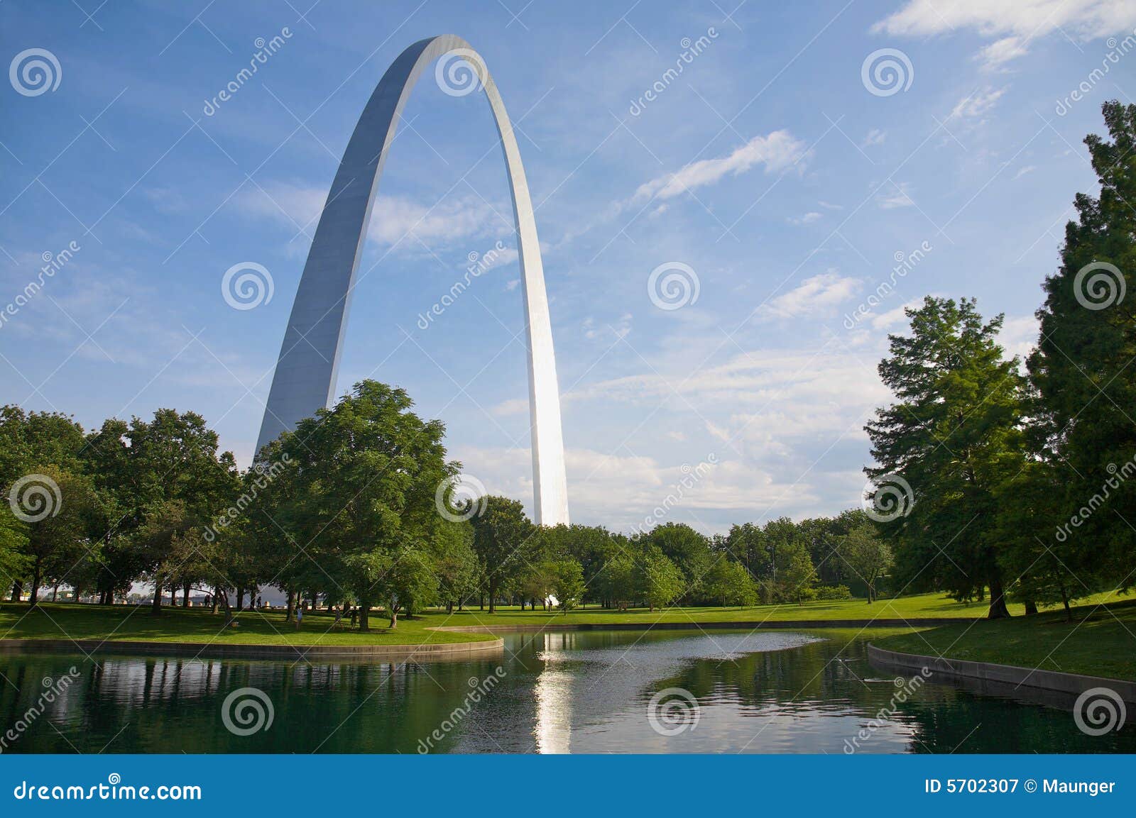 st. louis arch and reflection